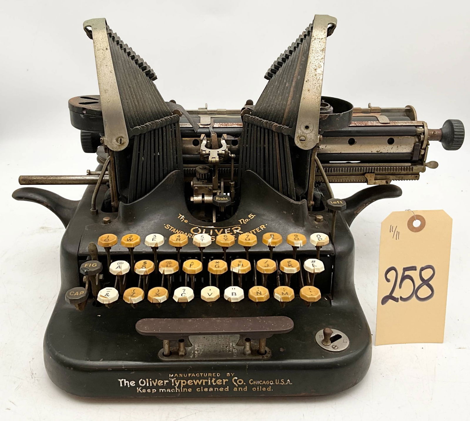 Oliver Standard Visible Writer No. 5 Typewriter, Circa Early 20th Century (1 of 6)