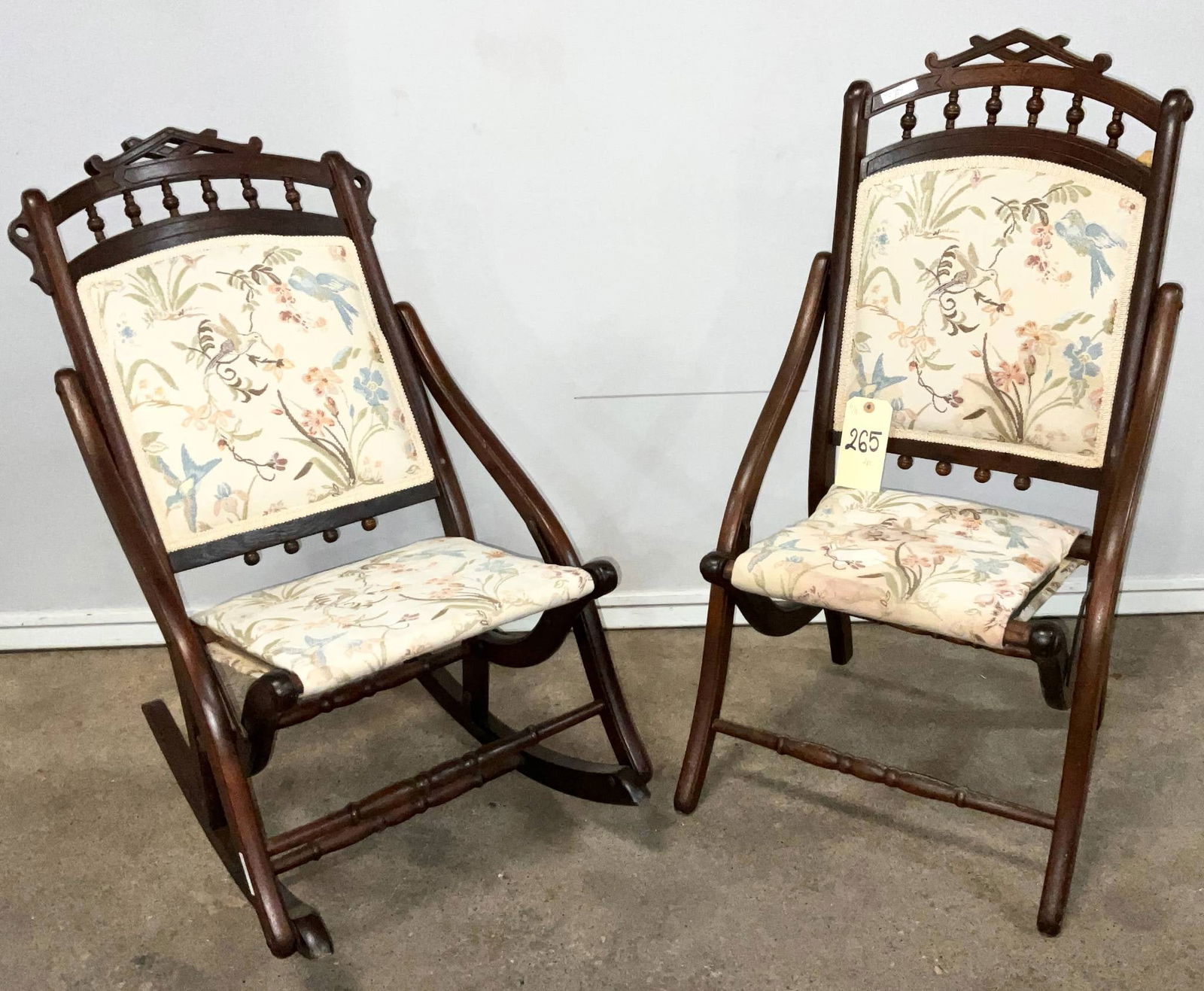 Civil War Era Folding Camp Chairs, Circa 1865, Reupholstered (1 of 5)