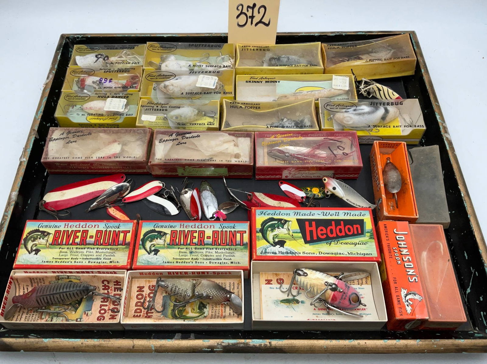Vintage Fishing Lures and Packaging, Including Heddon and Johnson Boxes (1 of 5)