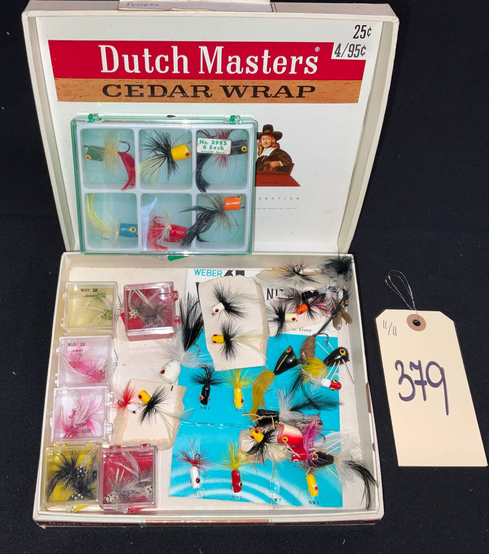 Fly Fishing Lures in Dutch Masters Cedar Wrap Box (1 of 2)
