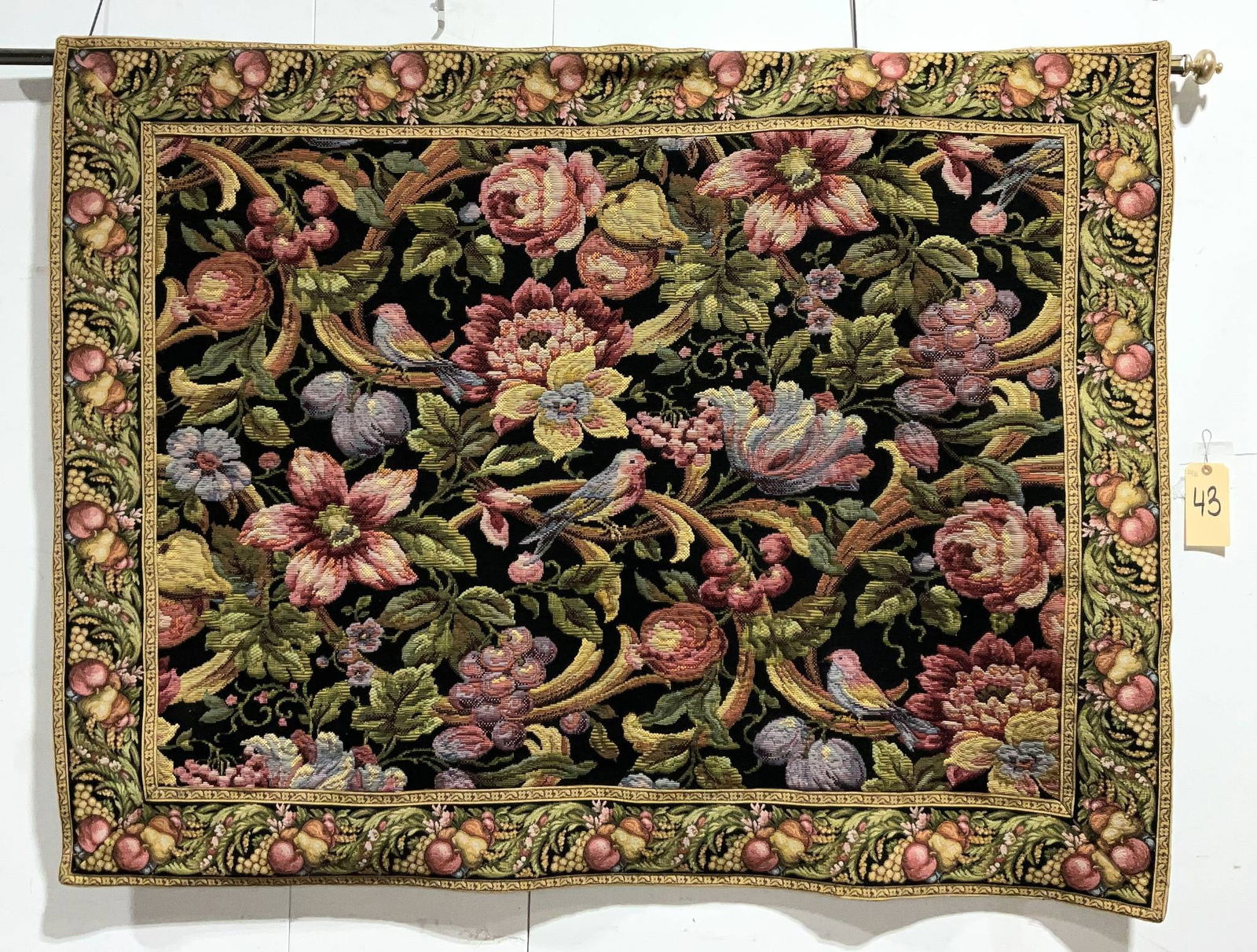 Floral and Bird Motif Woven Tapestry (1 of 3)