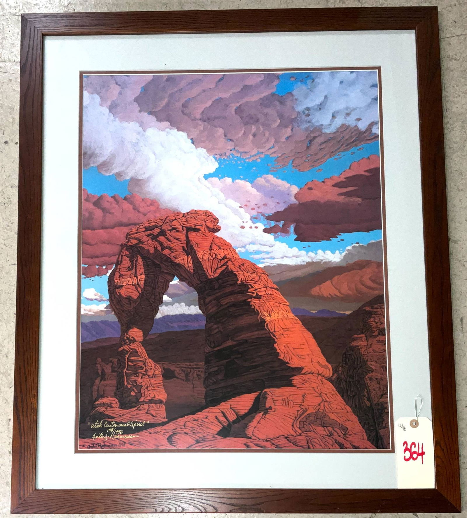 Limited Edition Print Signed by Anton Rasmussen, “Utah Centennial Spirit,?? 29 x 35 Inches (1 of 2)