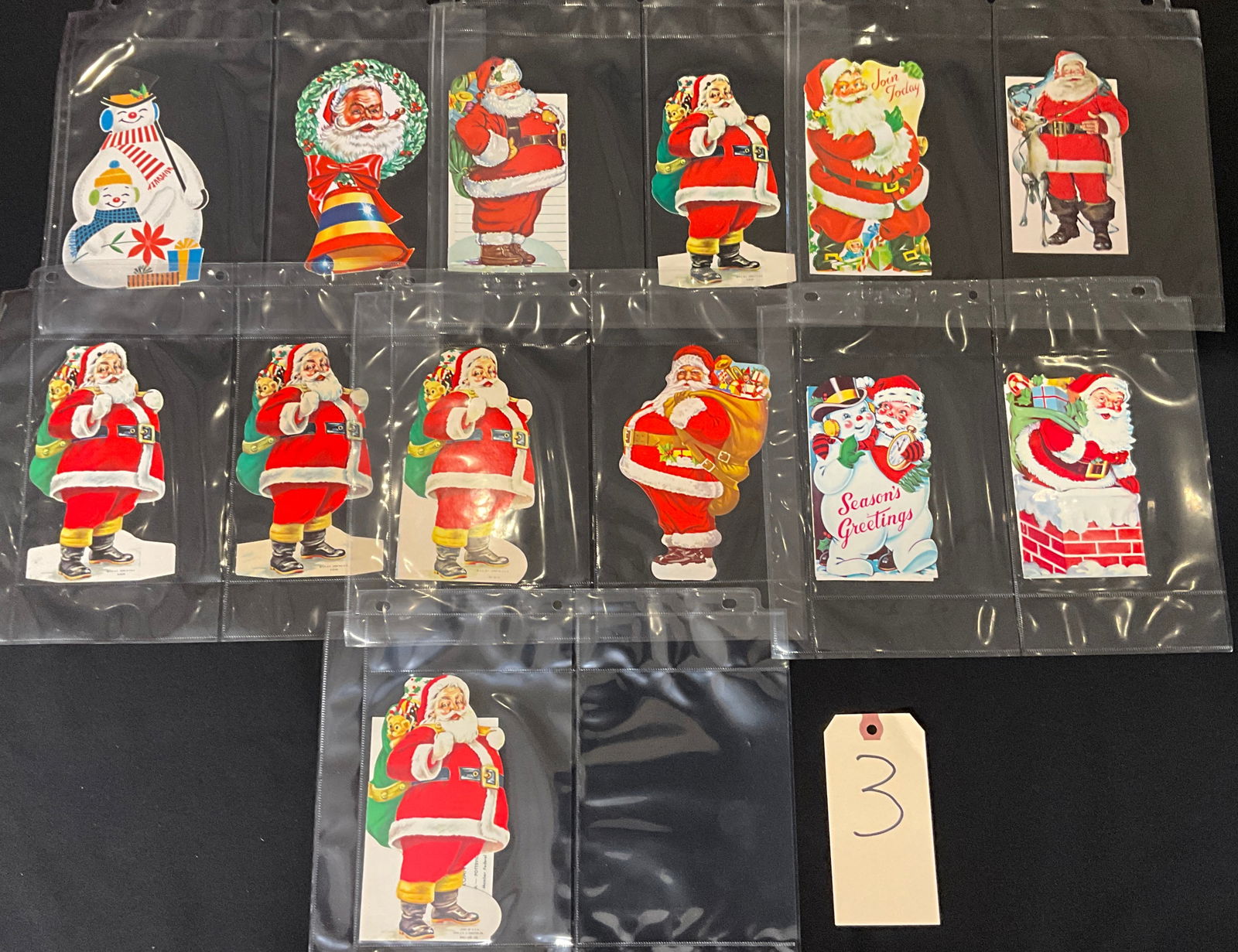 A Collection of 13 Vintage Die-Cut Paper Ephemera Bank Christmas Club Advertisements (1 of 5)