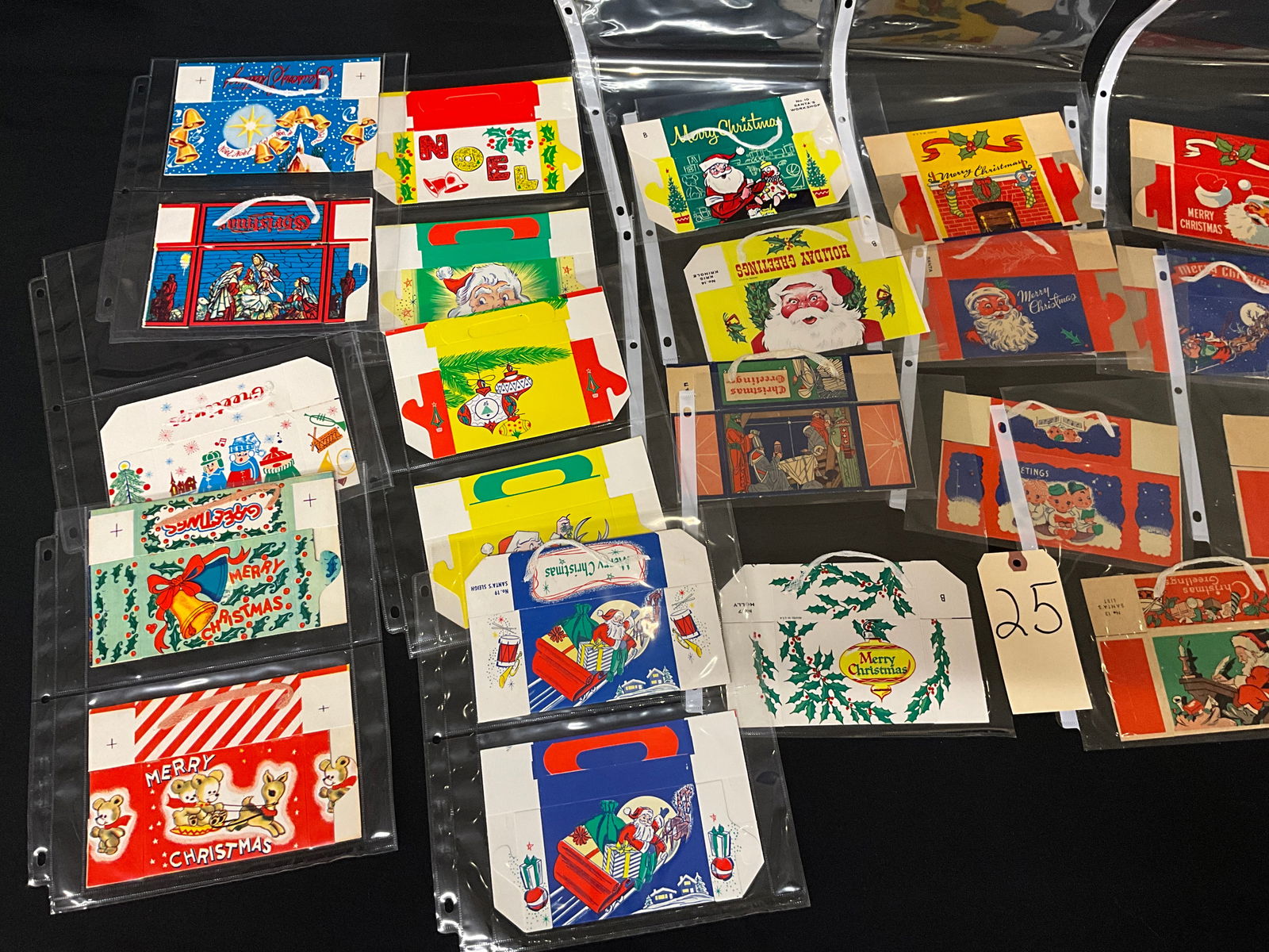 A Collection of Vintage Mid-Century Christmas Paper Ephemera Die-Cut Favor Boxes and Containers - 2