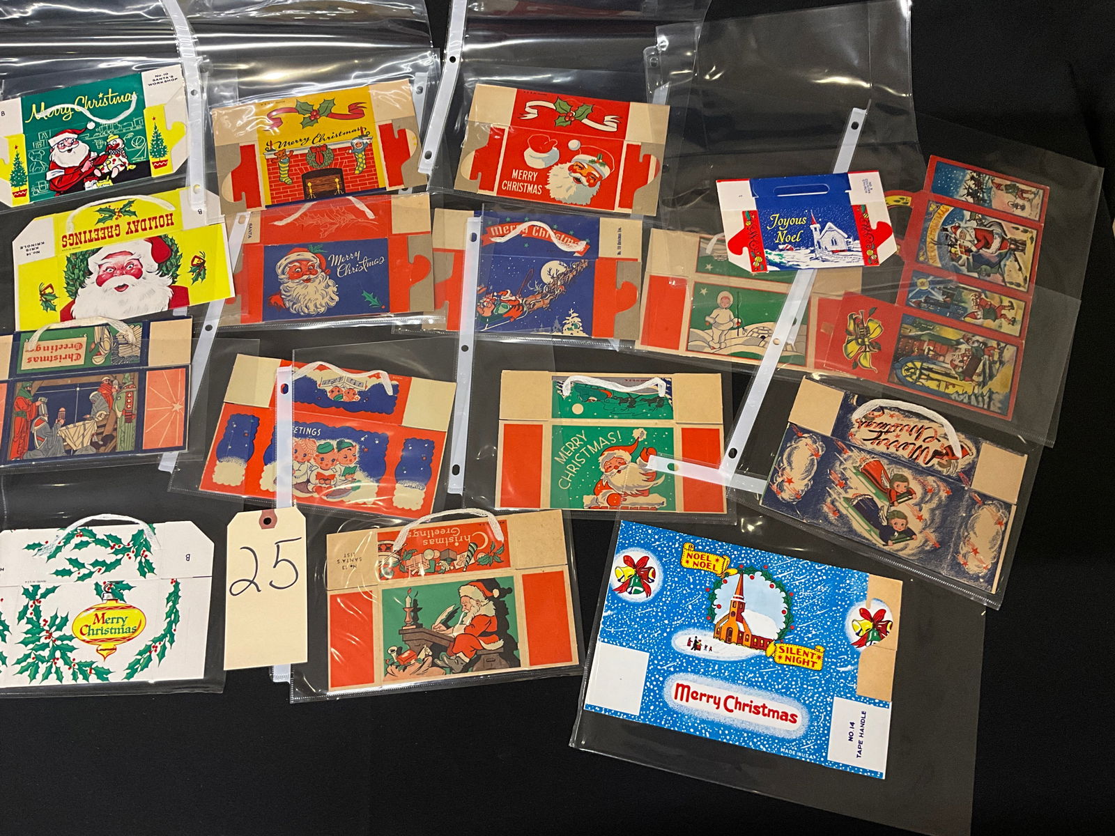 A Collection of Vintage Mid-Century Christmas Paper Ephemera Die-Cut Favor Boxes and Containers - 3