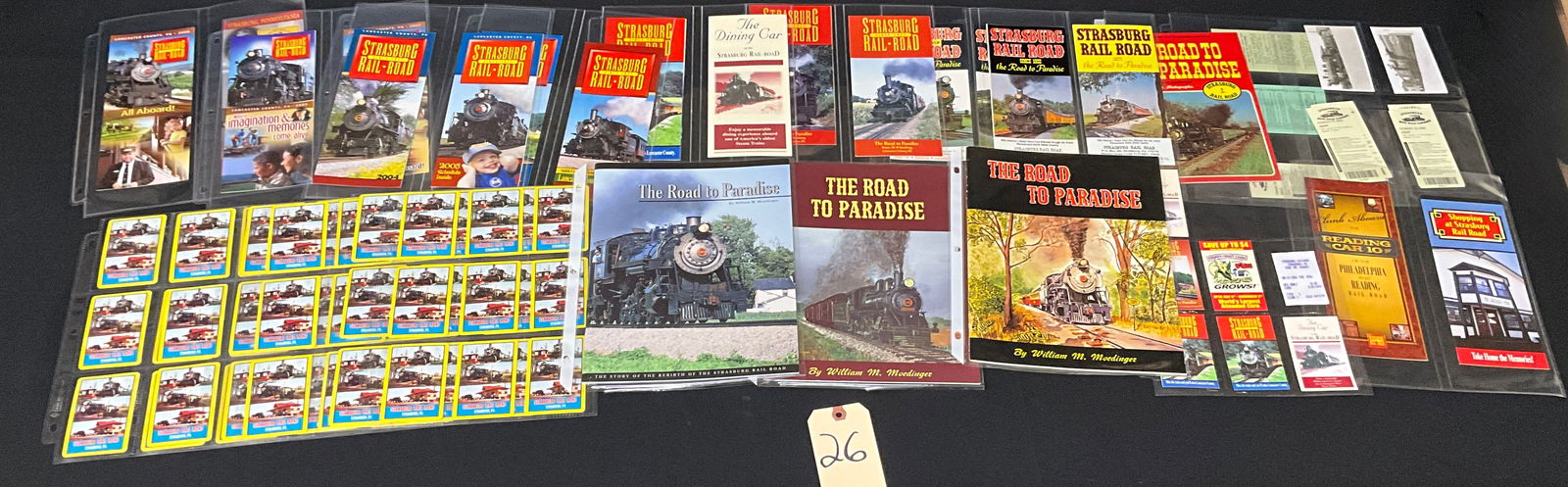 A Collection of Strasburg Rail Road Paper Ephemera, Postcards, Brochures, and Books - 2