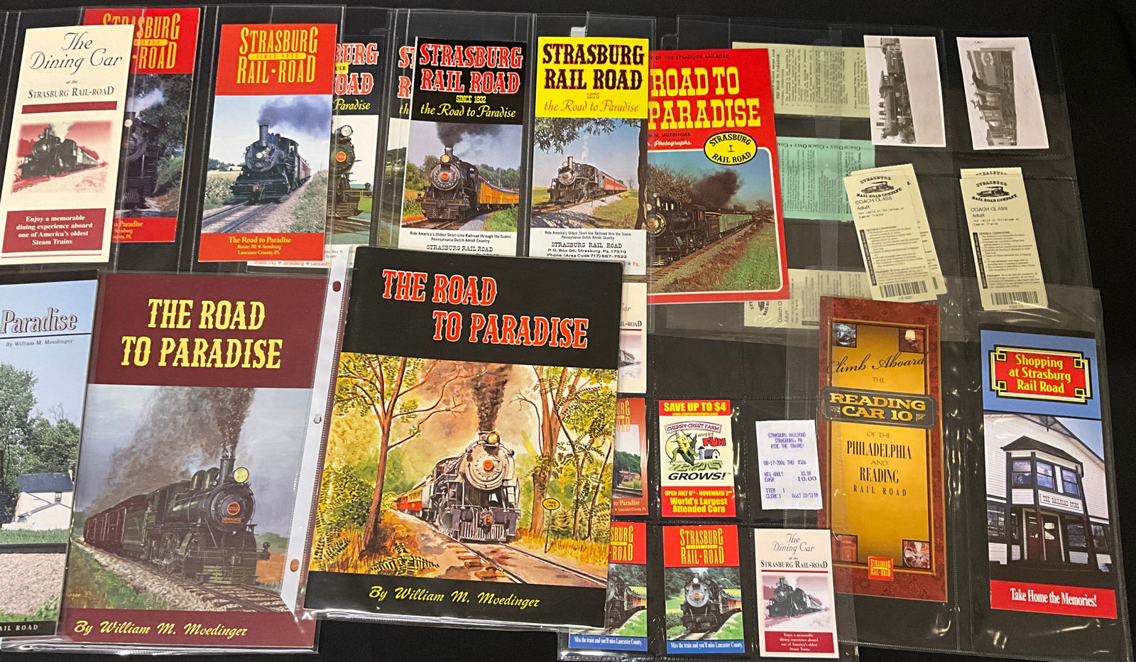 A Collection of Strasburg Rail Road Paper Ephemera, Postcards, Brochures, and Books - 3
