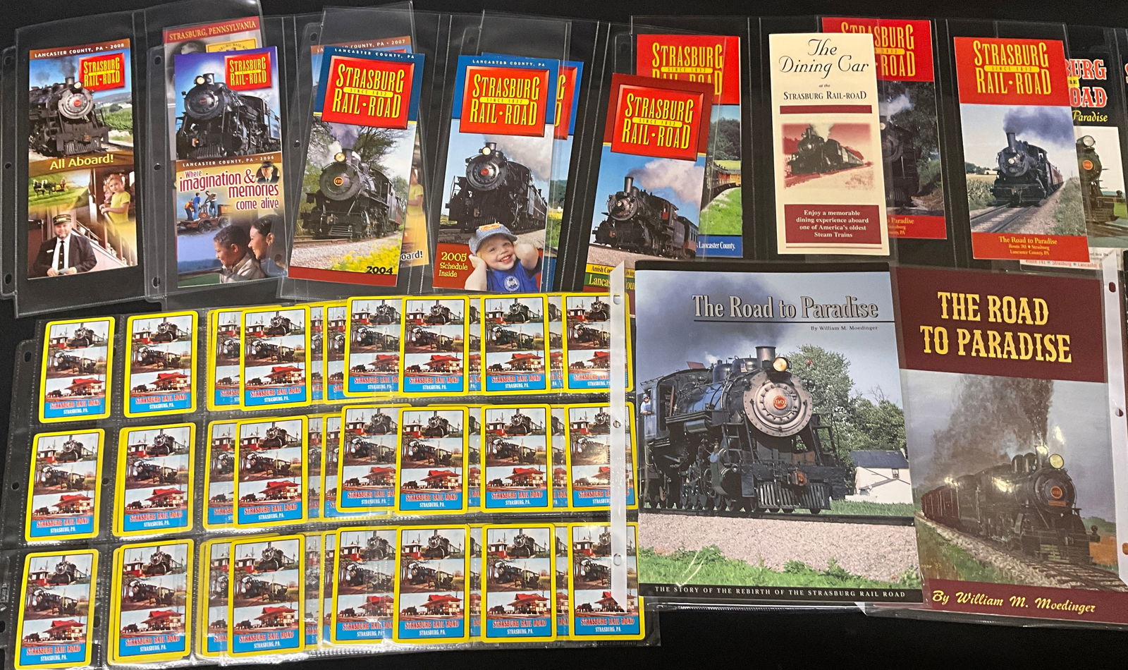 A Collection of Strasburg Rail Road Paper Ephemera, Postcards, Brochures, and Books - 4