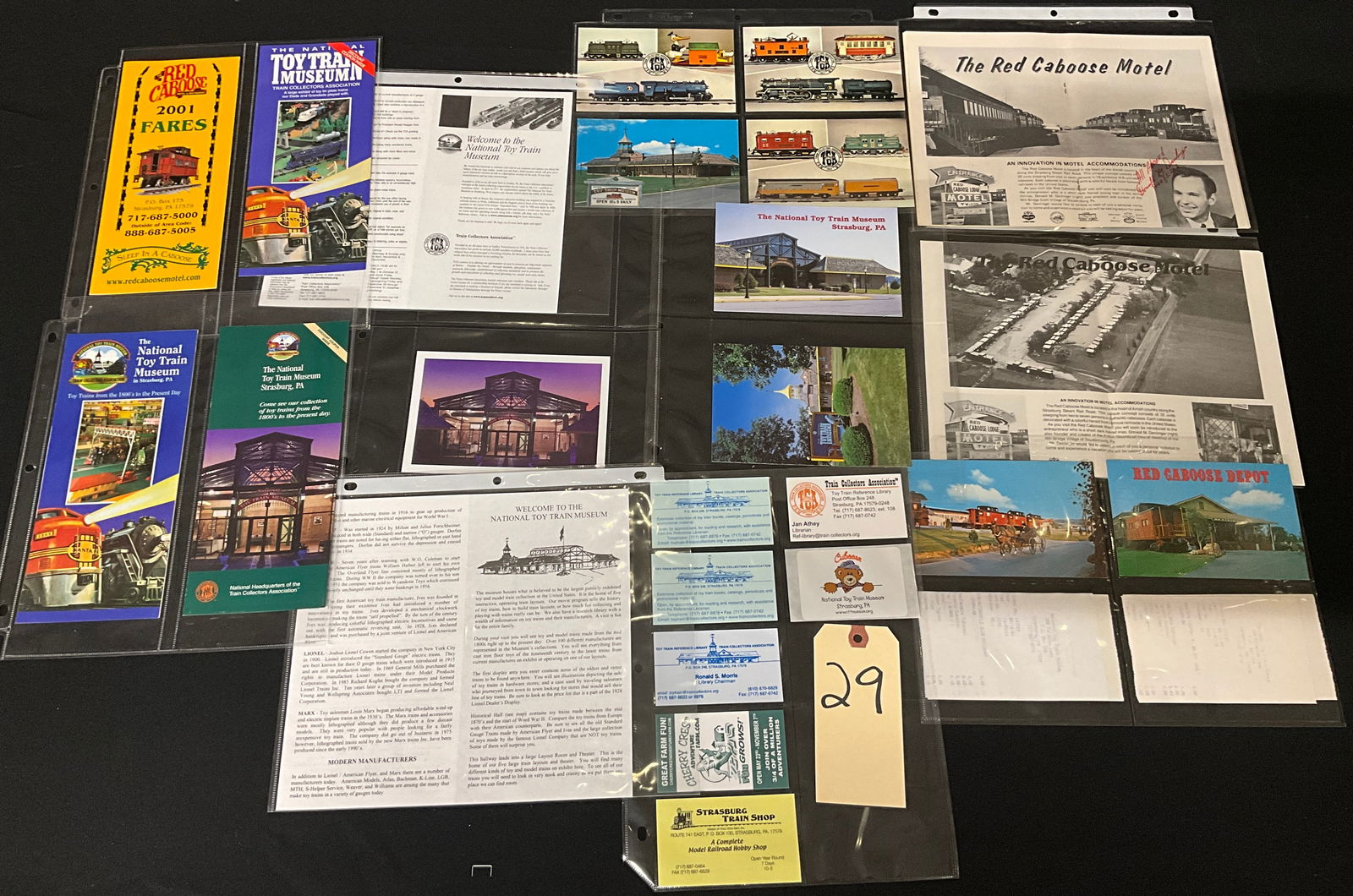 A Collection of Vintage Strasburg Pennsylvania Railroad and Tourism Ephemera Pieces (1 of 3)