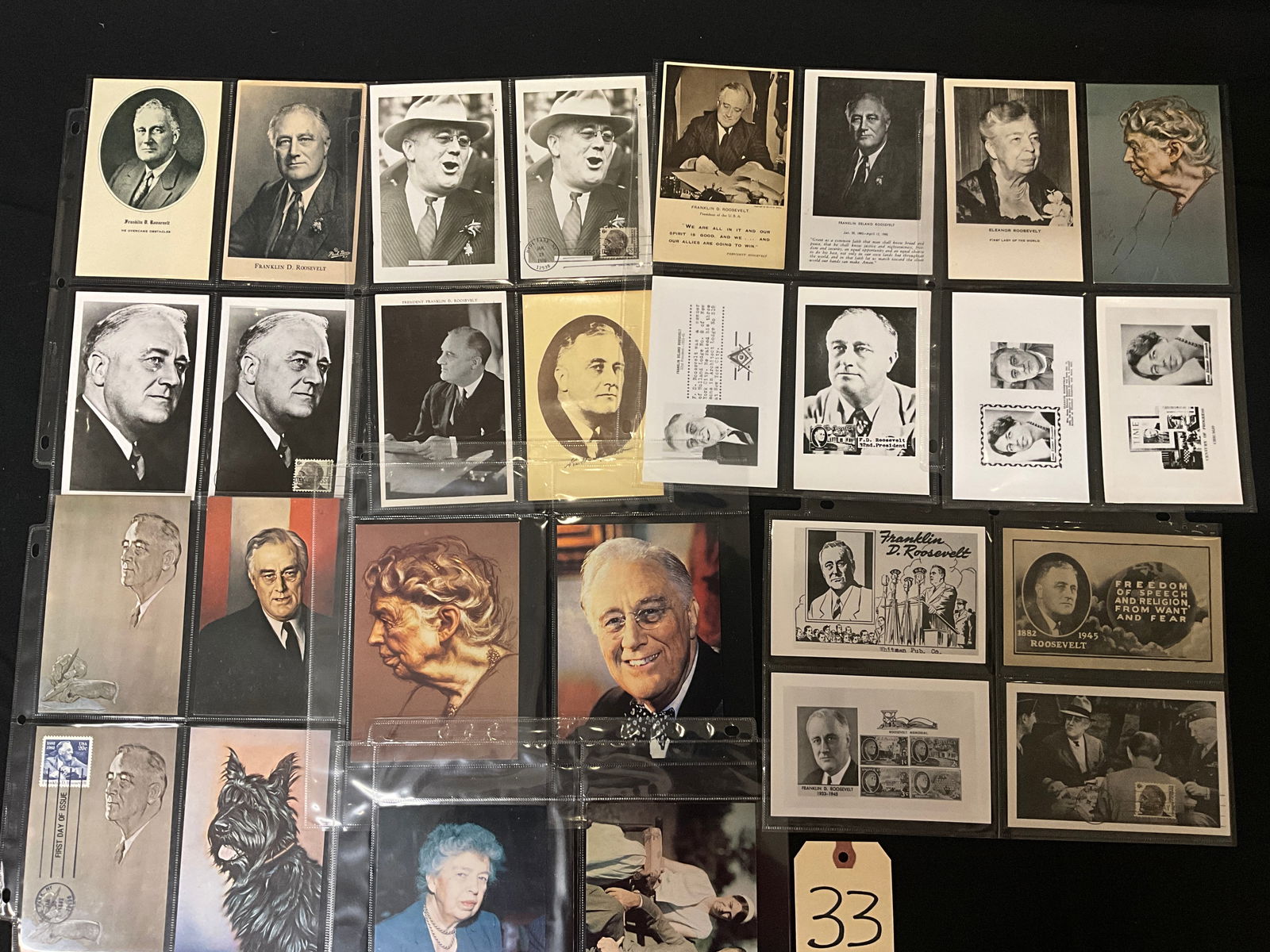 A Collection of Vintage Franklin D. and Eleanor Roosevelt Post Cards and Paper Ephemera - 2