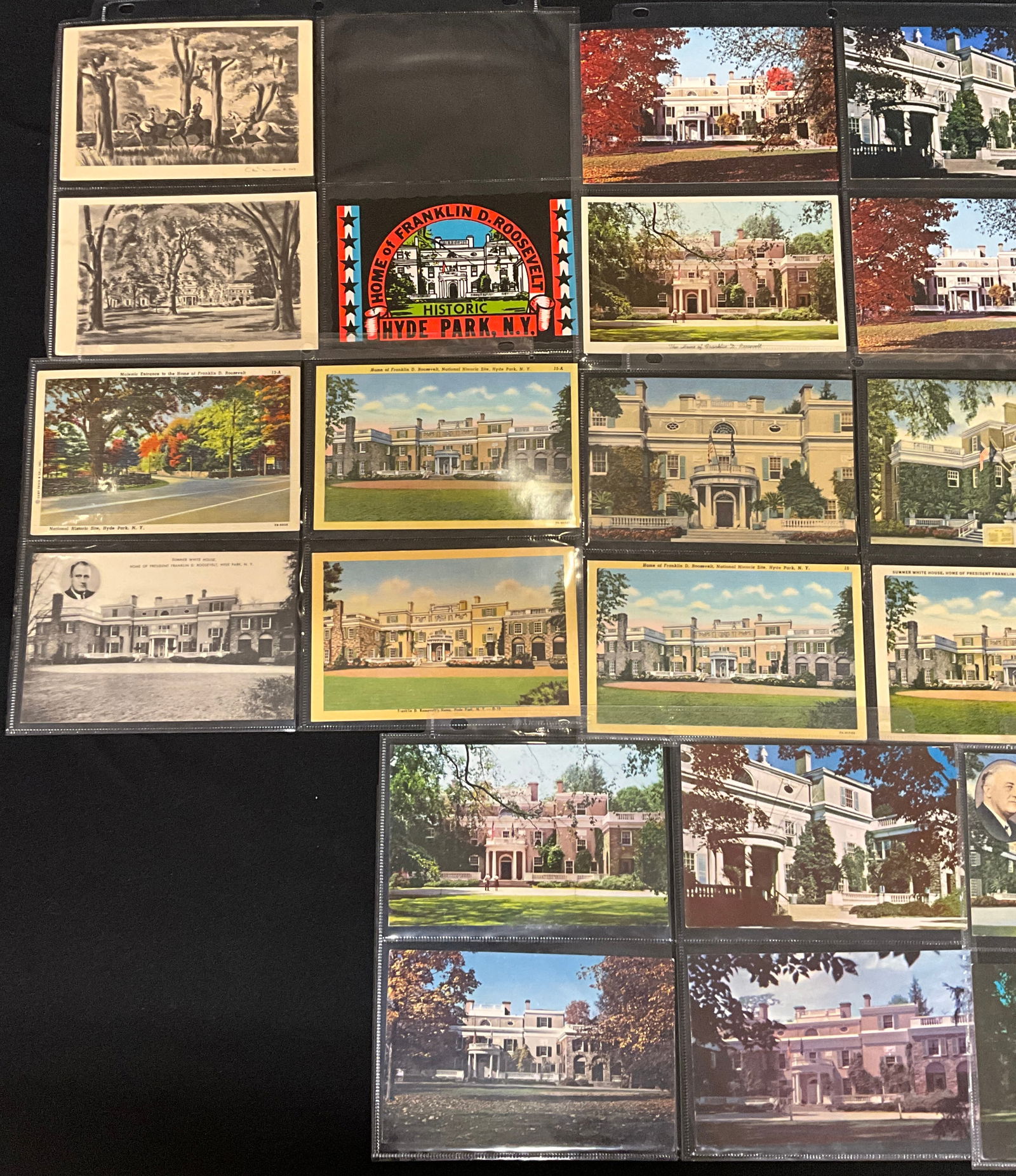 A Collection of Vintage Postcards and Paper Ephemera, Home of Franklin D. Roosevelt, Hyde Park, NY - 3