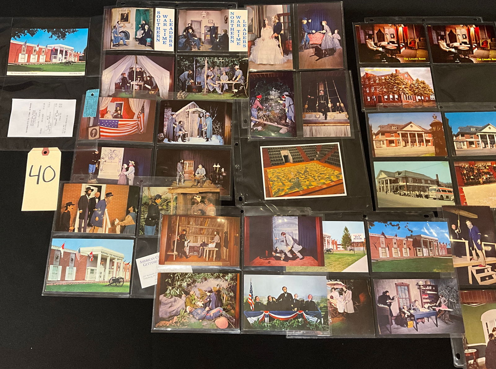 A Collection of Vintage Wax Museum Postcards and Paper Ephemera, Civil War and Historical Subjects - 3