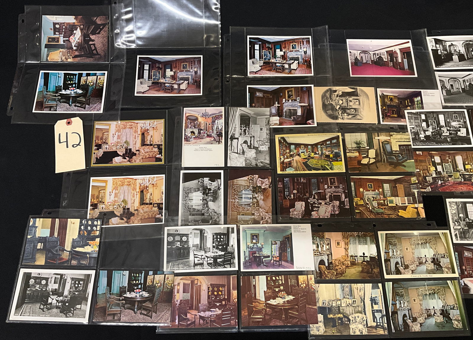 A Collection of Vintage Postcards and Paper Ephemera, US Estates and Interiors - 3