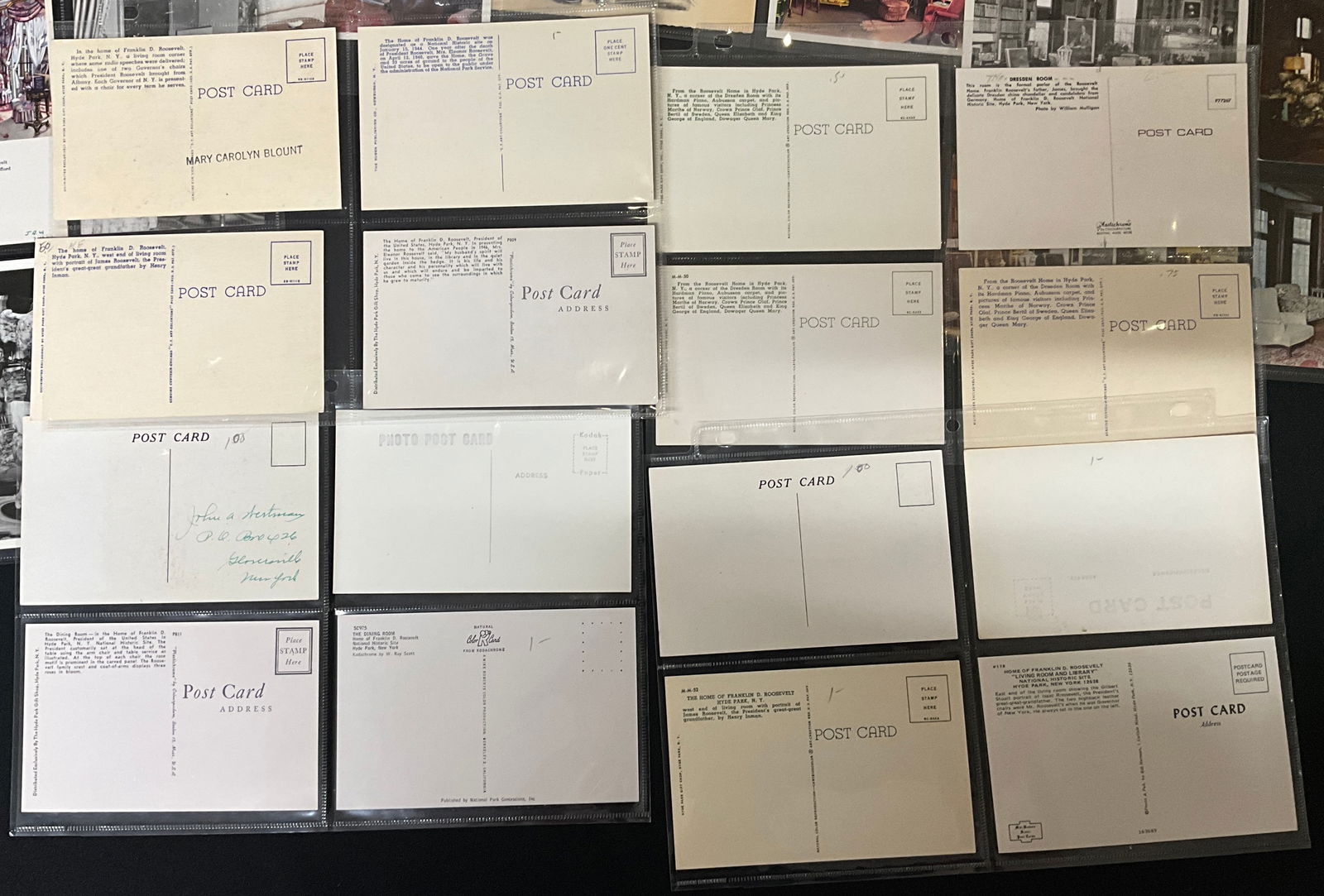 A Collection of Vintage Postcards and Paper Ephemera, US Estates and Interiors - 4