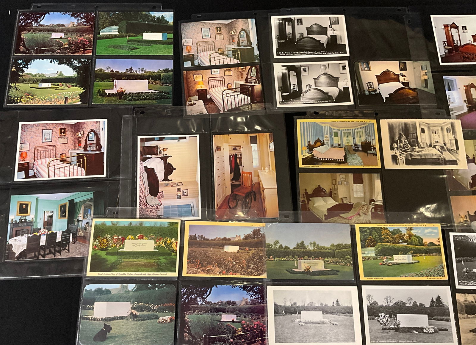 A Collection of Vintage Postcards and Photo Postcards, including FDR Grave Views - 2