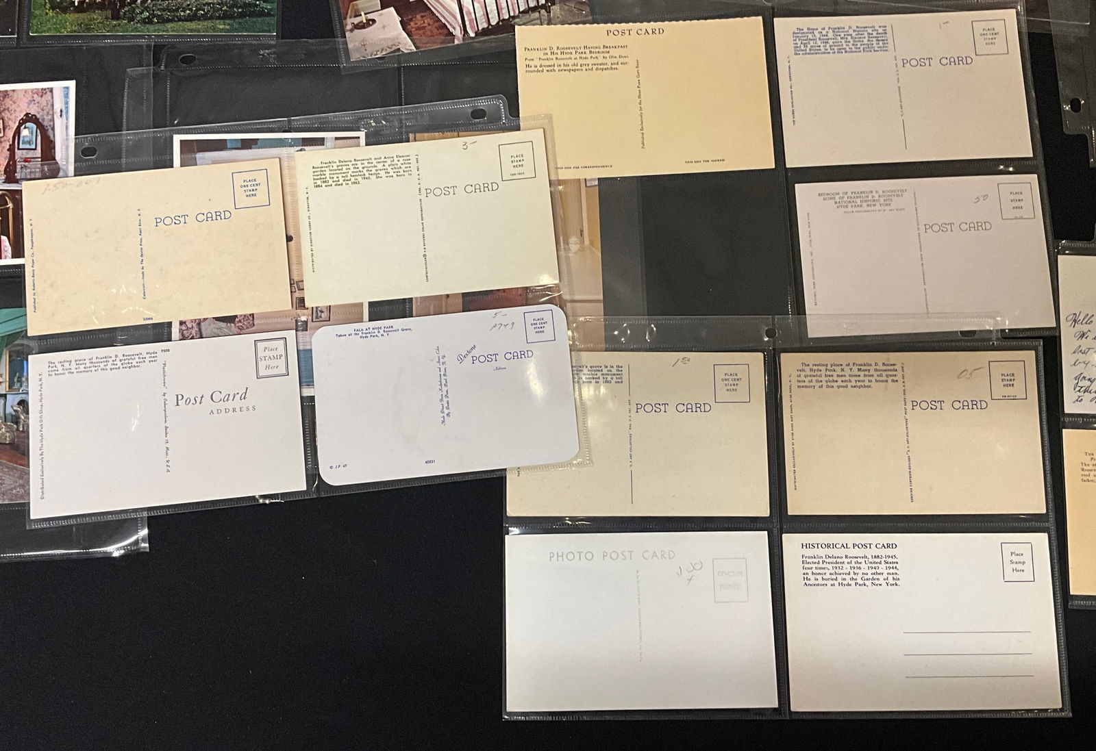 A Collection of Vintage Postcards and Photo Postcards, including FDR Grave Views - 5