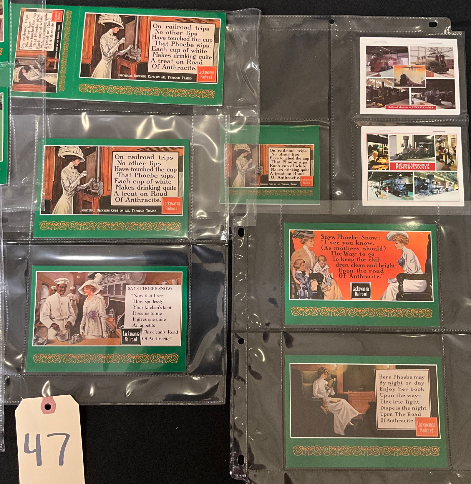 Vintage Lackawanna Railroad Phoebe Snow Advertising Post Cards and Paper Ephemera - 2