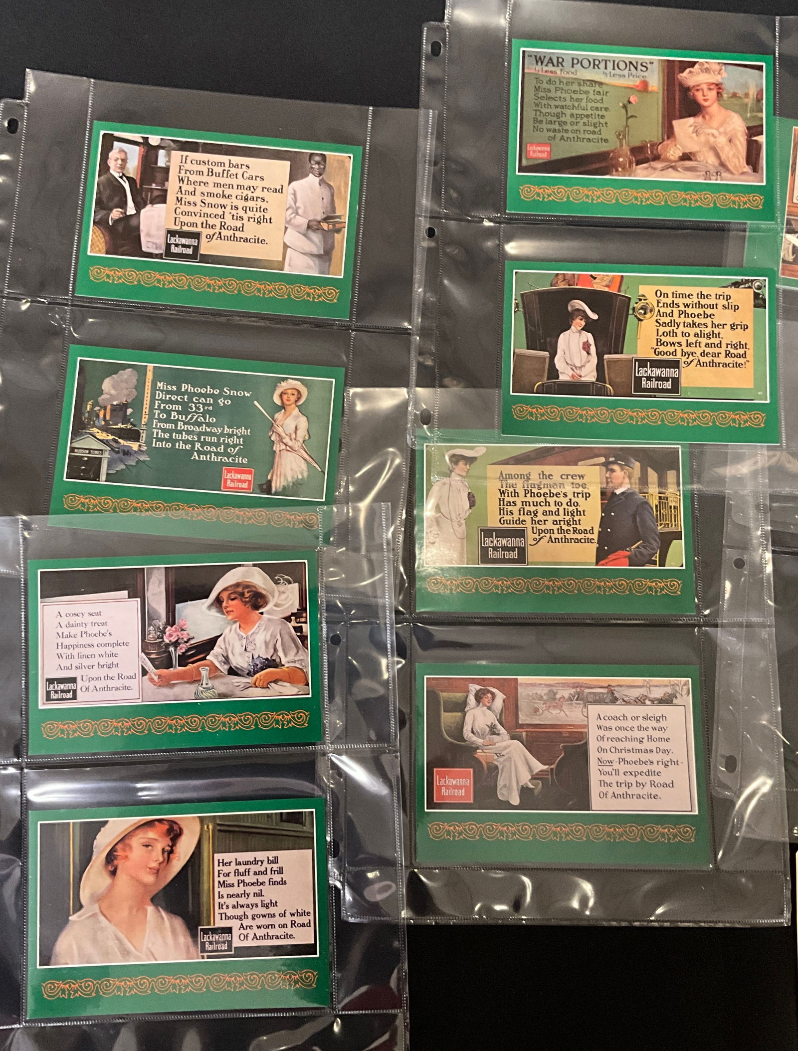 Vintage Lackawanna Railroad Phoebe Snow Advertising Post Cards and Paper Ephemera - 3