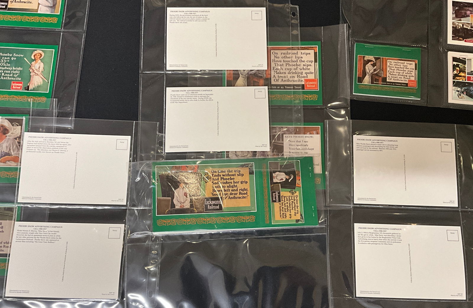 Vintage Lackawanna Railroad Phoebe Snow Advertising Post Cards and Paper Ephemera - 4
