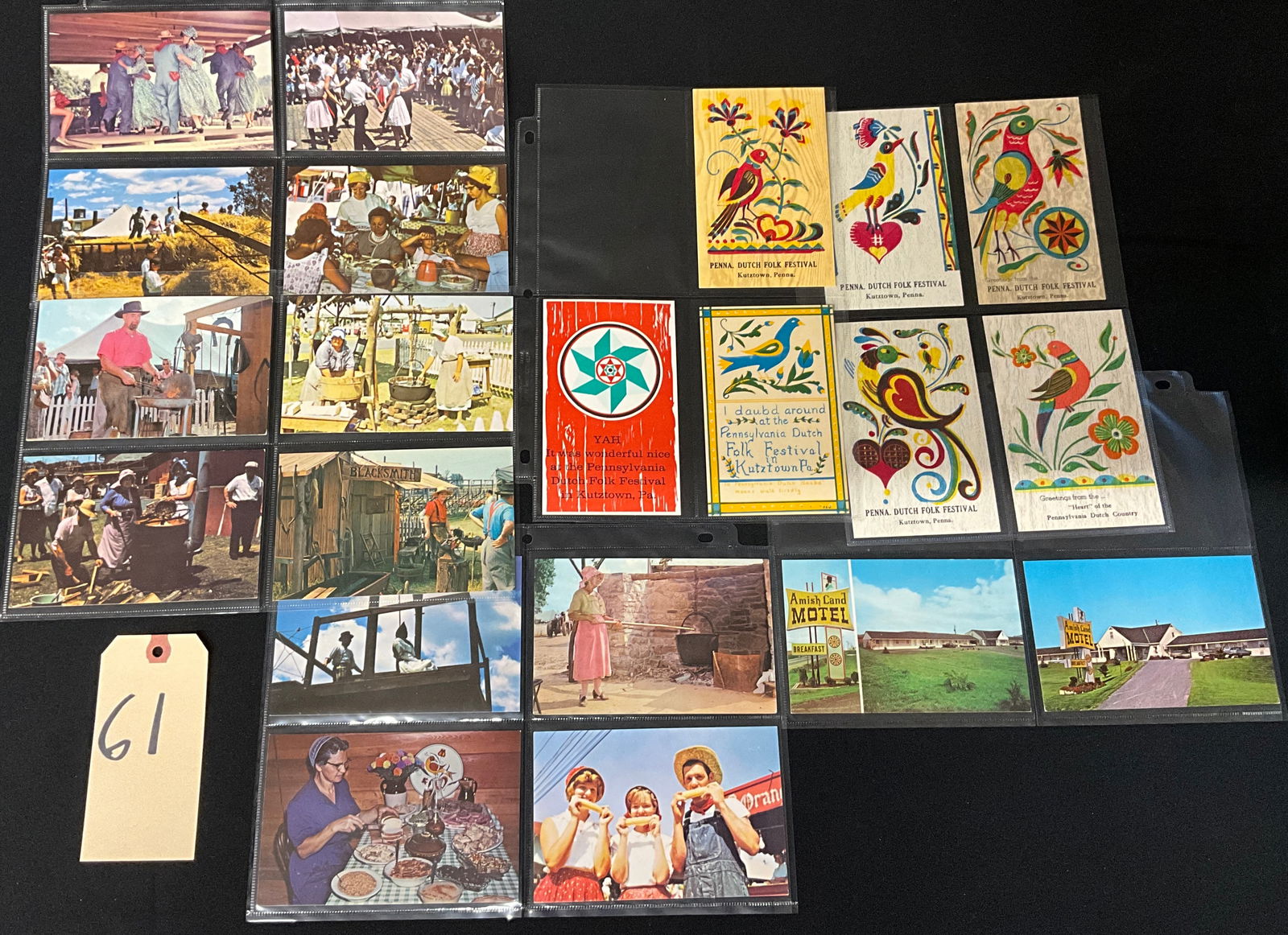 Vintage Postcards and Paper Ephemera Collection: Pennsylvania Dutch Folk Festival: This is a collection of vintage postcards and paper ephemera documenting rural life and cultural events in Pennsylvania. The majority of the items focus on the Pennsylvania Dutch Folk Festival held