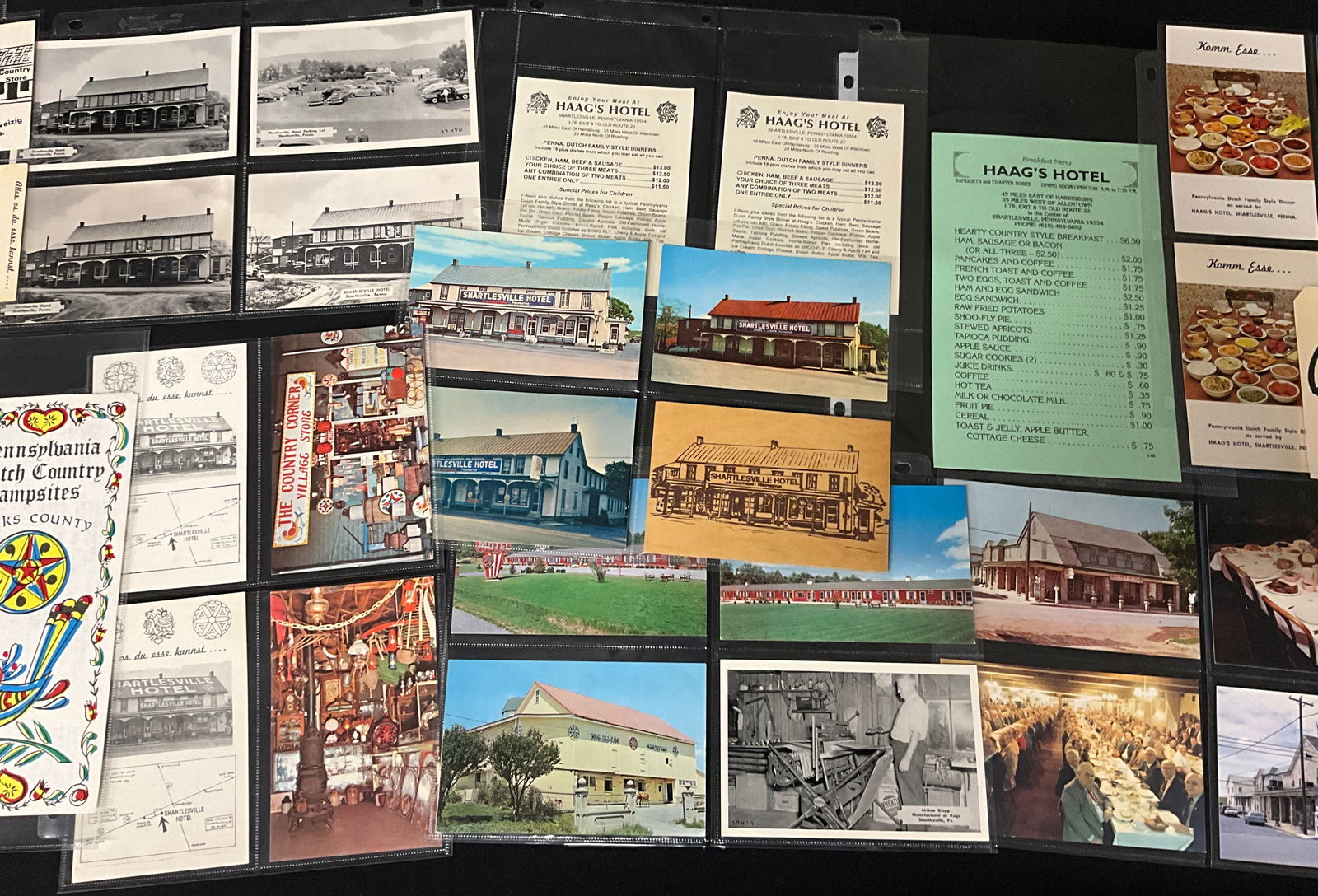 Vintage Pennsylvania Dutch Country Ephemera Archive: Haag's Hotel & Shartlesville - 3