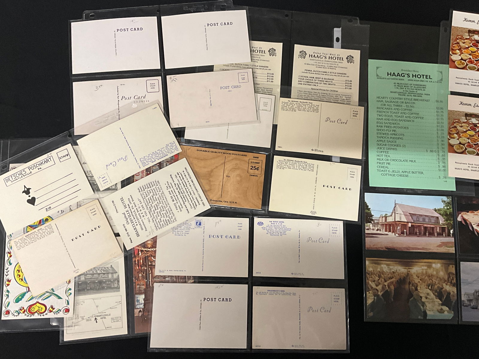 Vintage Pennsylvania Dutch Country Ephemera Archive: Haag's Hotel & Shartlesville - 5