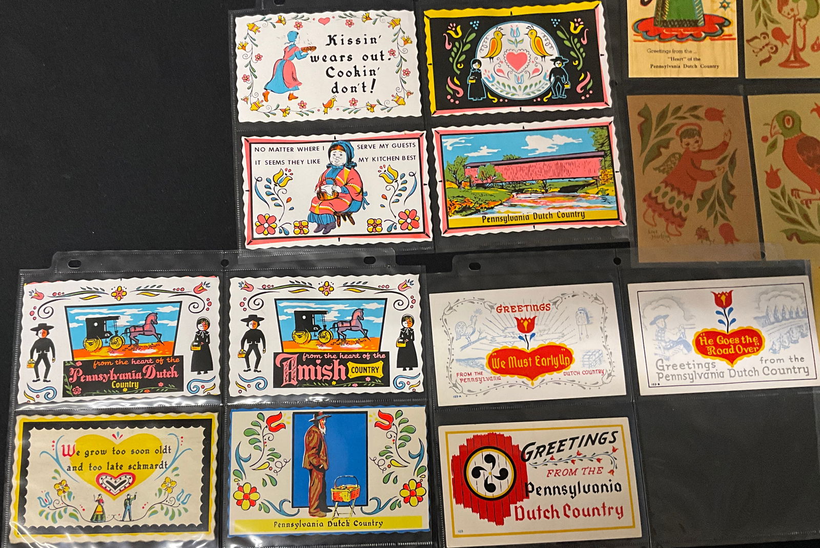 Lee Mertz. Collection of Pennsylvania Dutch Folk Art Postcards and Ephemera. - 3