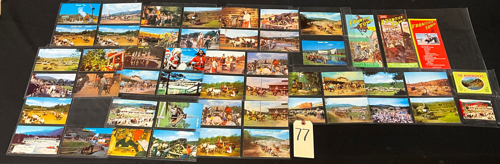 Vintage Postcards and Paper Ephemera Collection: Frontier Town, Adirondack Mountains, NY.: A substantial collection of vintage postcards and paper ephemera documenting the popular "Frontier Town" attraction located in the Adirondack Mountains of New York, near Exit 29 off the Adirondack