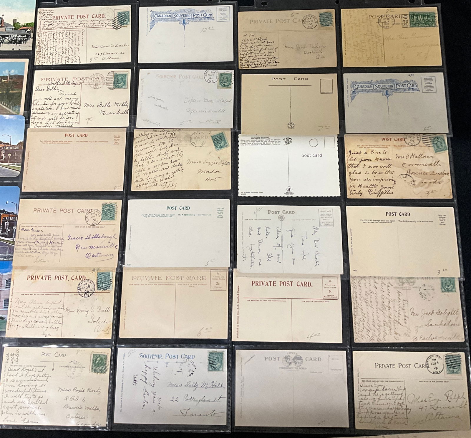 Collection of Vintage Canadian Postcards and Paper Ephemera featuring Smiths Falls, Ontario - 2