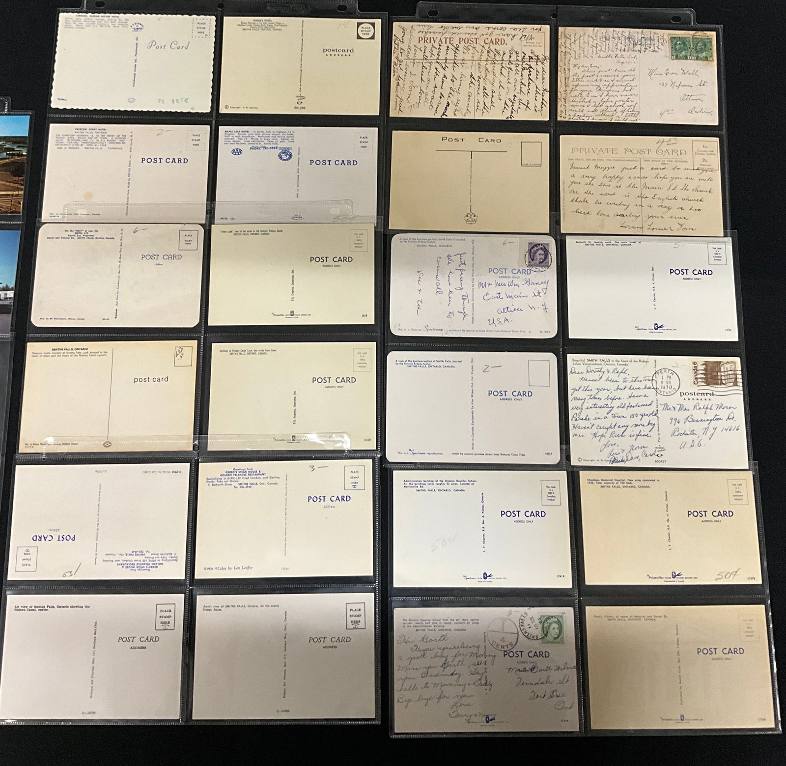 Collection of Vintage Canadian Postcards and Paper Ephemera featuring Smiths Falls, Ontario - 3