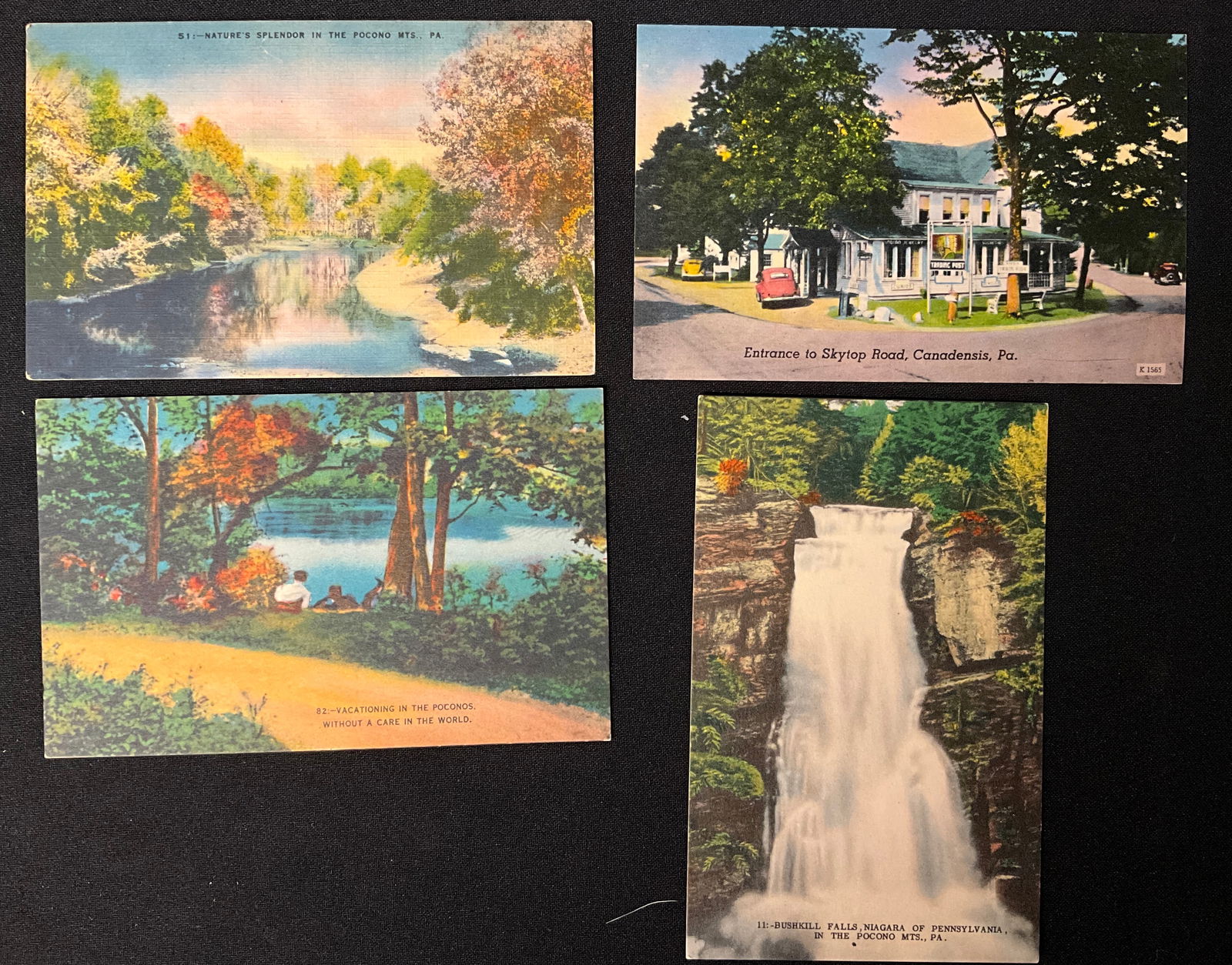 Vintage Postcards Pocono Mountains Pennsylvania Scenic Views Paper Ephemera - 3