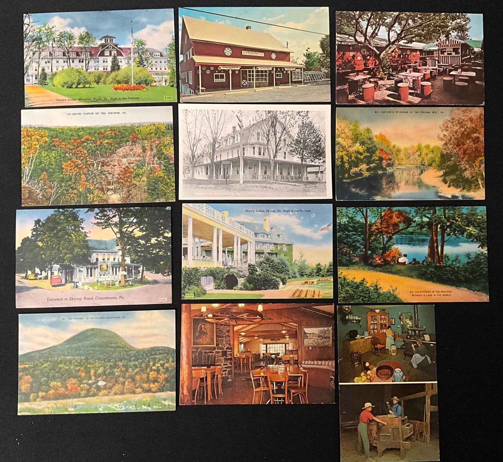 Vintage Postcards and Paper Ephemera Collection: Pocono Mountains, Pennsylvania Views - 2