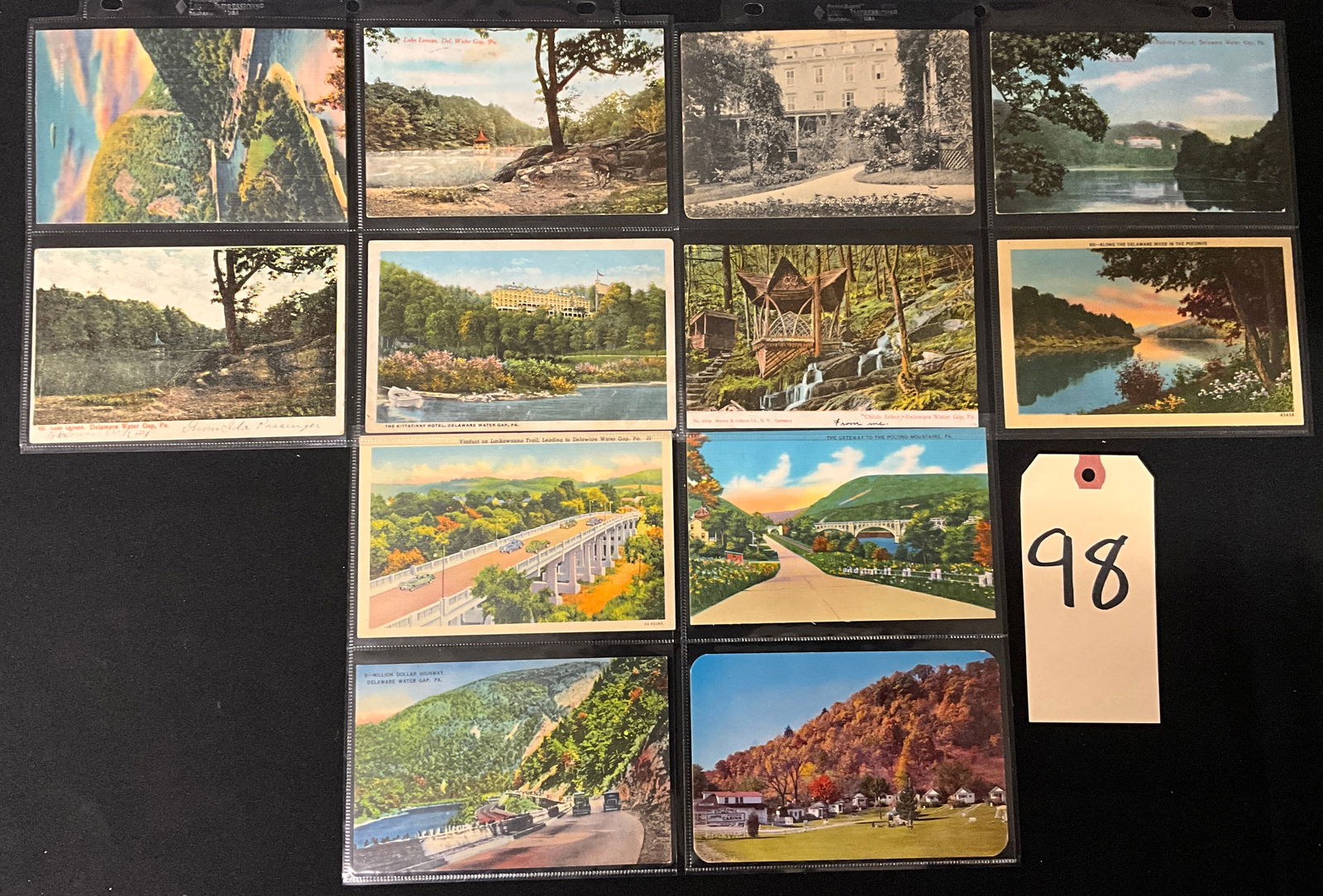 Vintage Postcards. Scenic Views of Delaware Water Gap and Pocono Mountains Ephemera. (1 of 7)