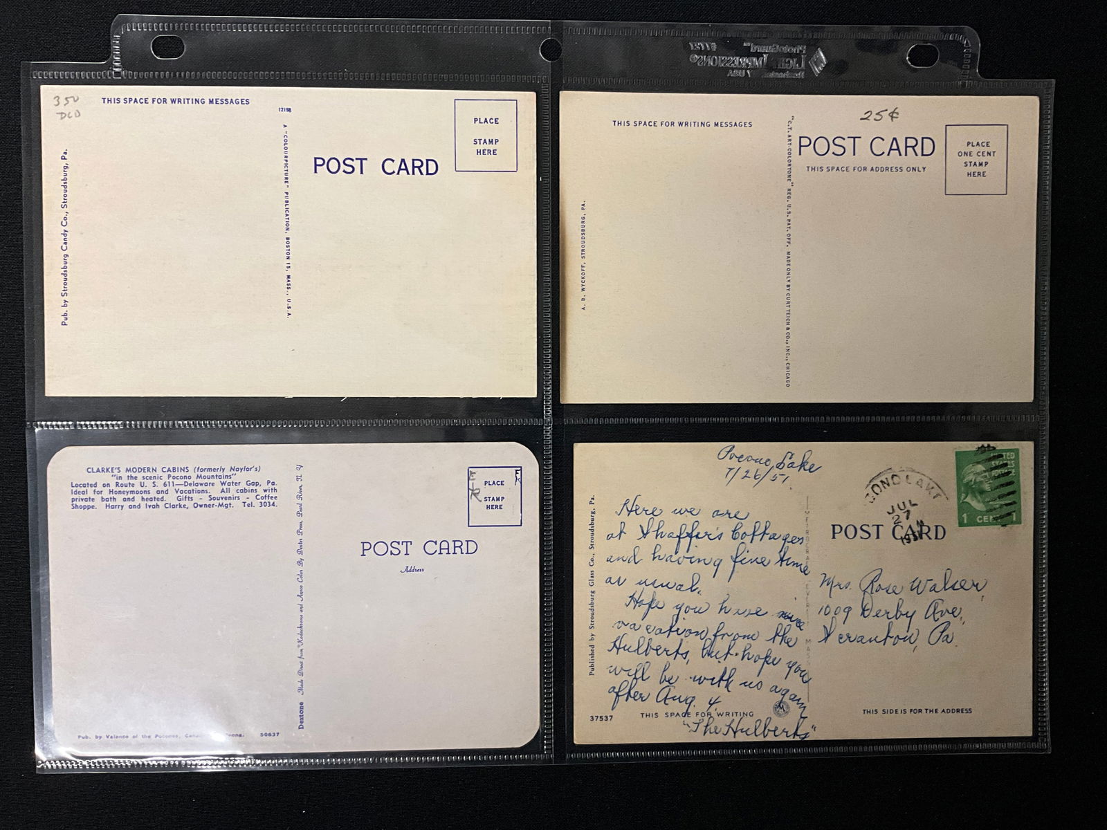 Vintage Postcards. Scenic Views of Delaware Water Gap and Pocono Mountains Ephemera. - 3