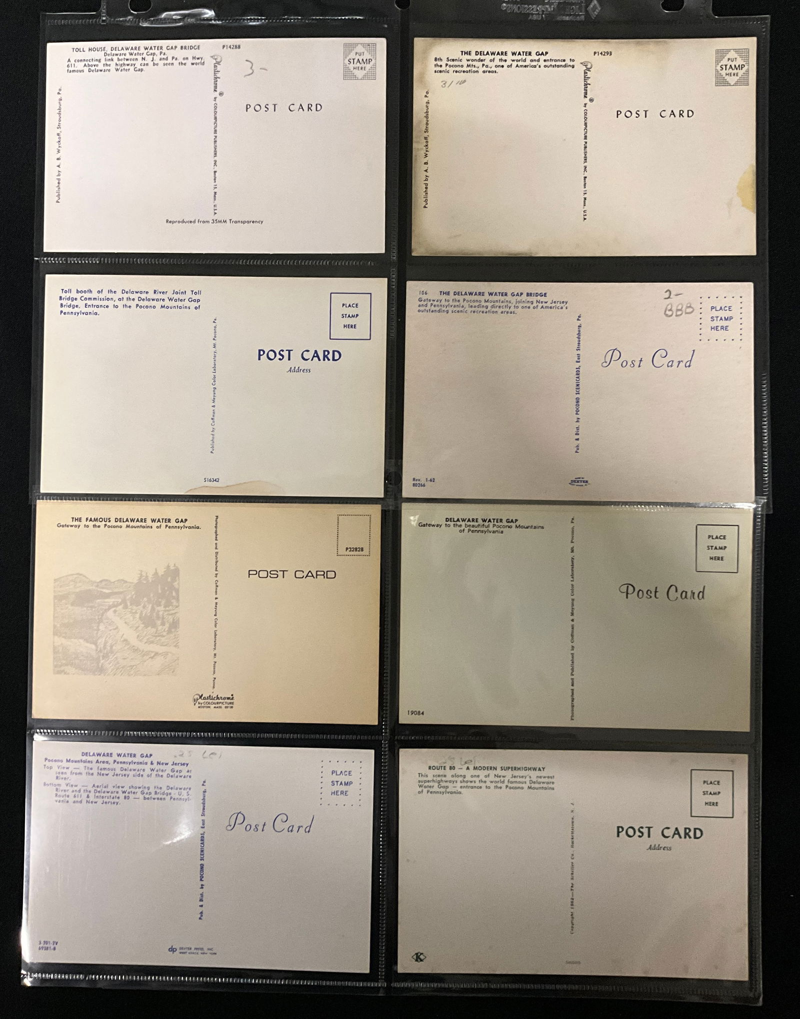 Vintage Postcards: Delaware Water Gap, PA/NJ Scenic and Infrastructural Views - 3