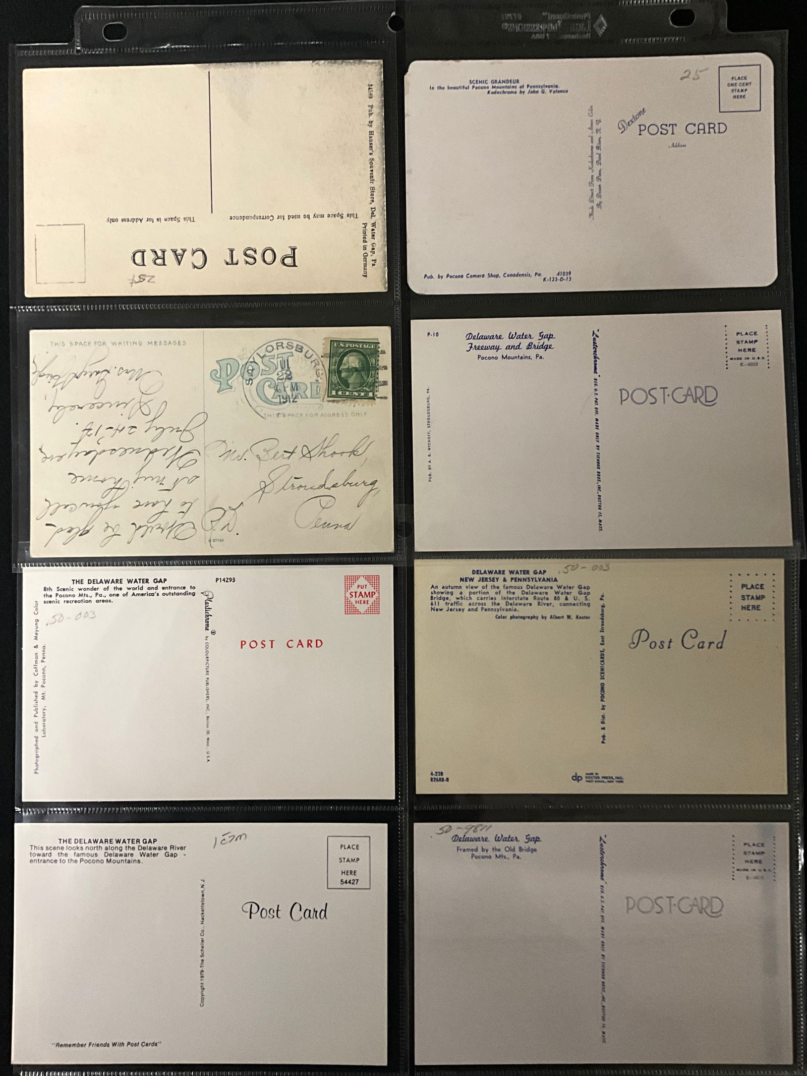 Vintage Postcards: Delaware Water Gap, PA/NJ Scenic and Infrastructural Views - 5