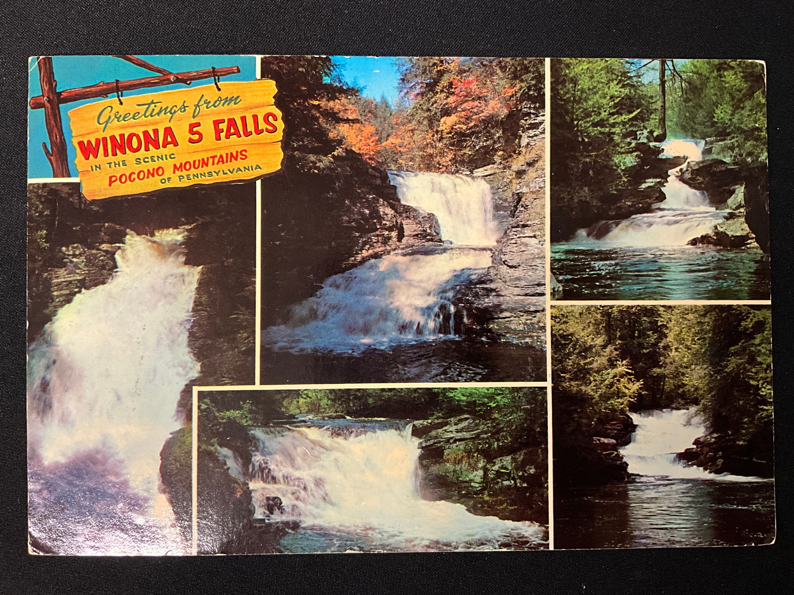Vintage Postcards Paper Ephemera Collection Pocono Mountains Winona Falls Diners - 6
