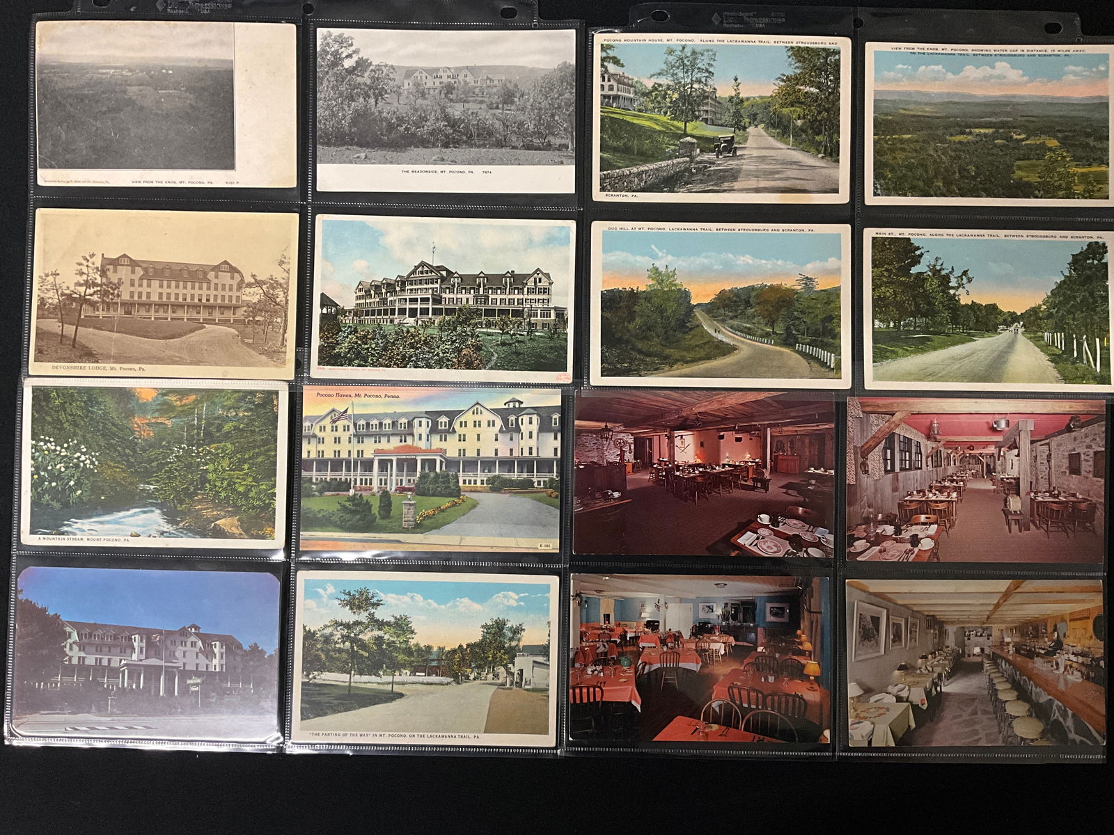 Vintage Postcards Collection Pocono Mountains Pennsylvania Resorts Ephemera - 2