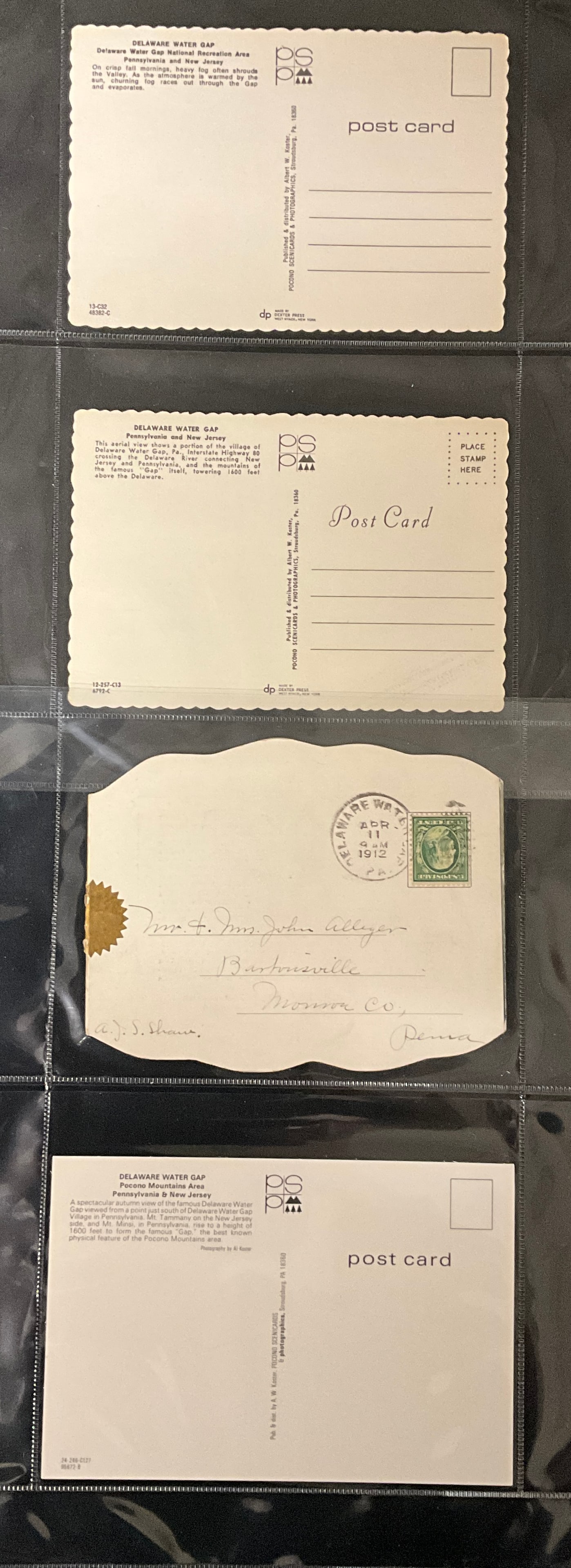 Vintage Postcards Collection Delaware Water Gap Pennsylvania New Jersey Ephemera - 3