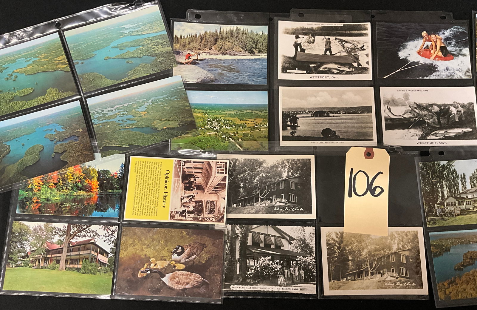 Collection of Vintage Postcards and Paper Ephemera. Scenic Ontario, Canada Resorts. - 4