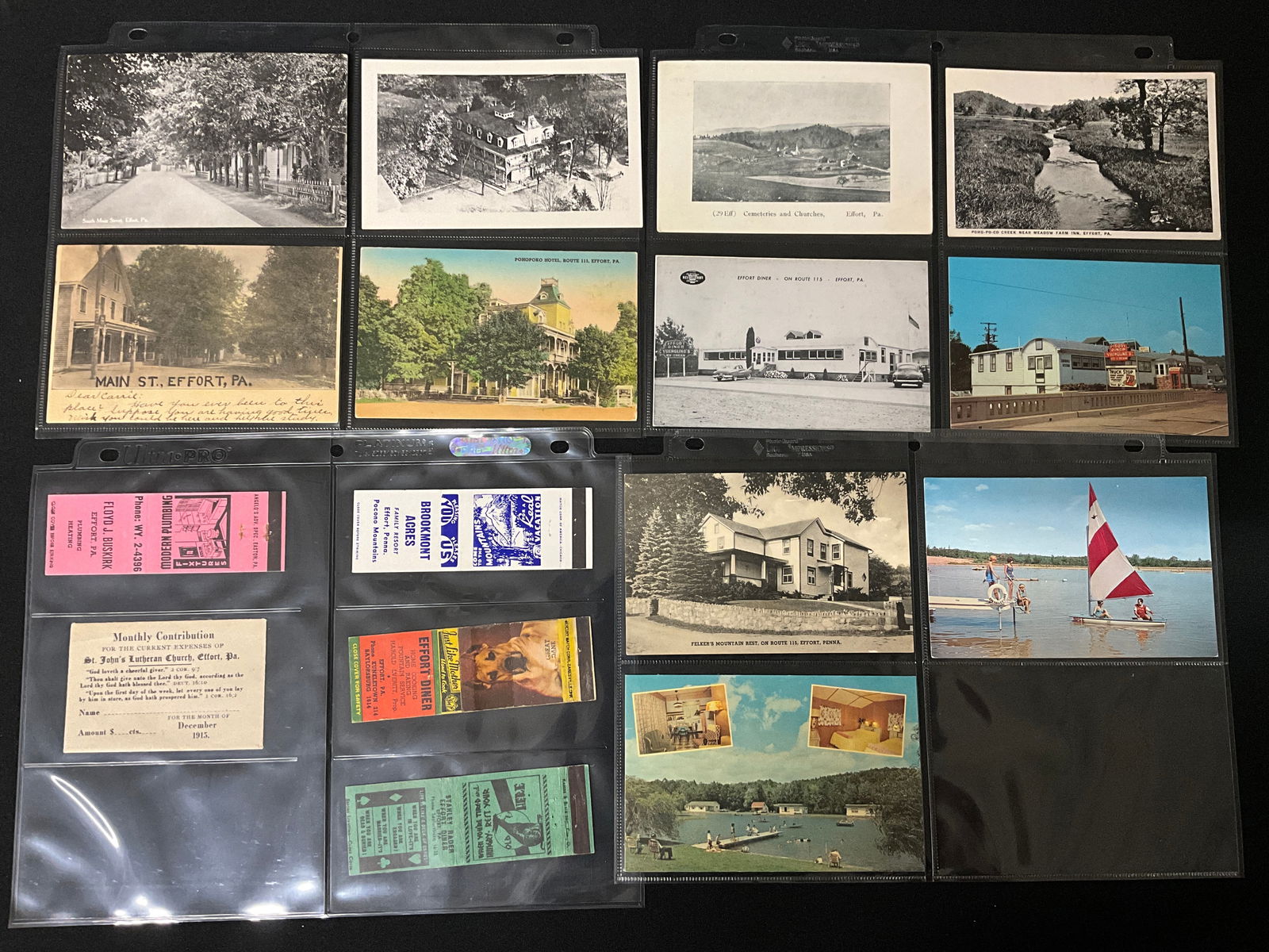 Vintage Postcards and Paper Ephemera: Effort and Saylorsburg, Pennsylvania Local History - 2