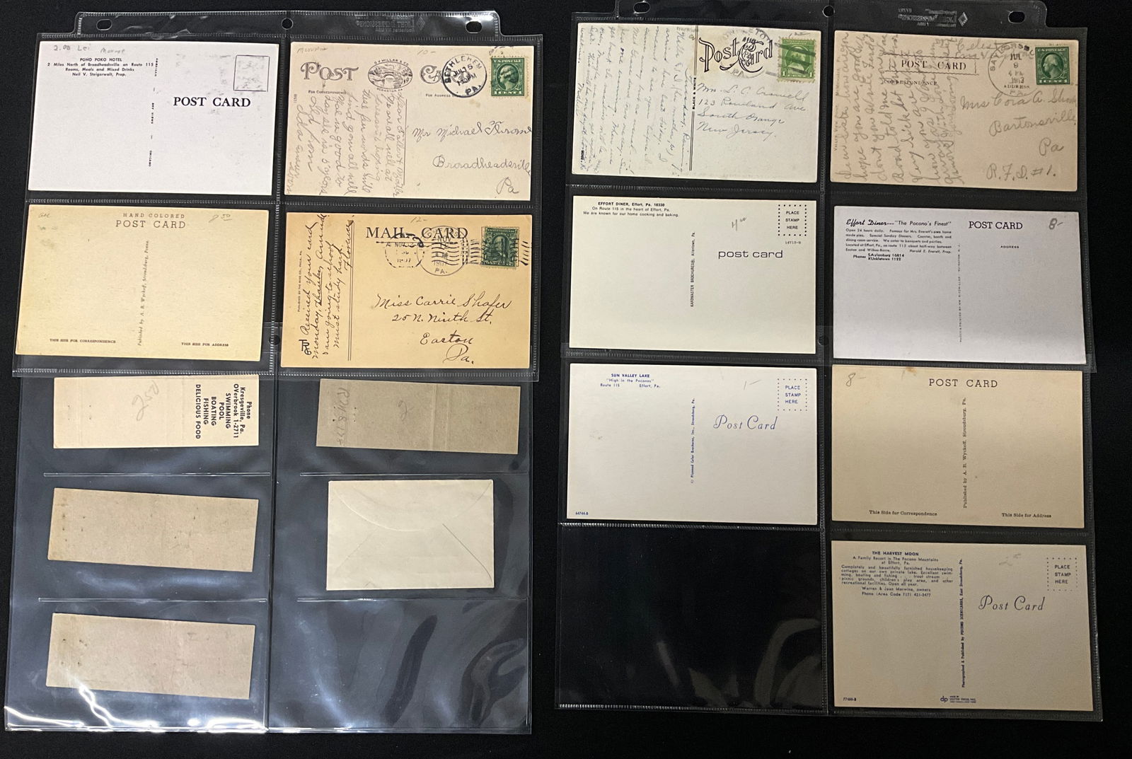 Vintage Postcards and Paper Ephemera: Effort and Saylorsburg, Pennsylvania Local History - 3