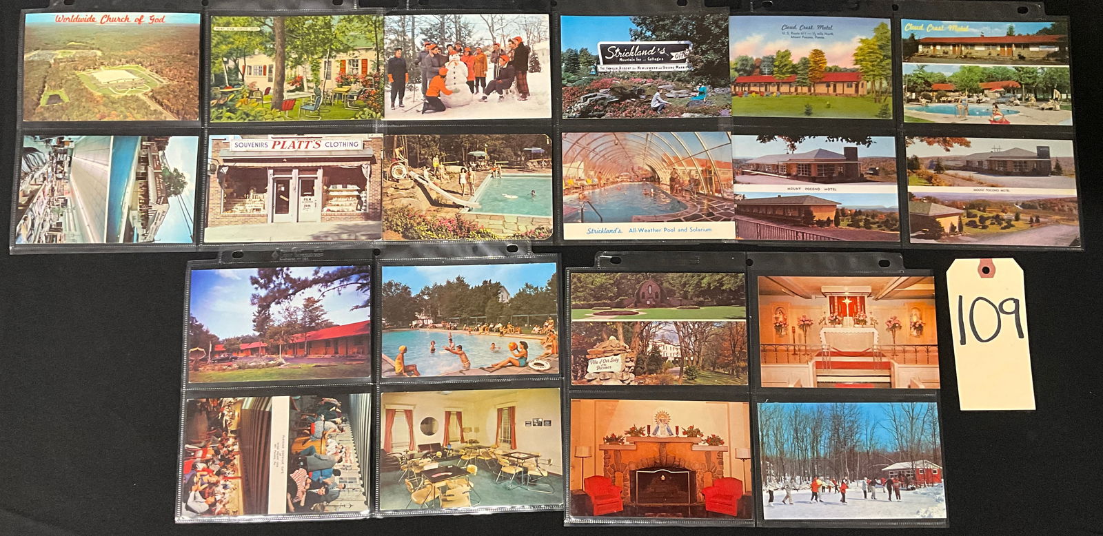 Vintage Postcards Pocono Mountains Pennsylvania Resorts and Motels Paper Ephemera (1 of 5)
