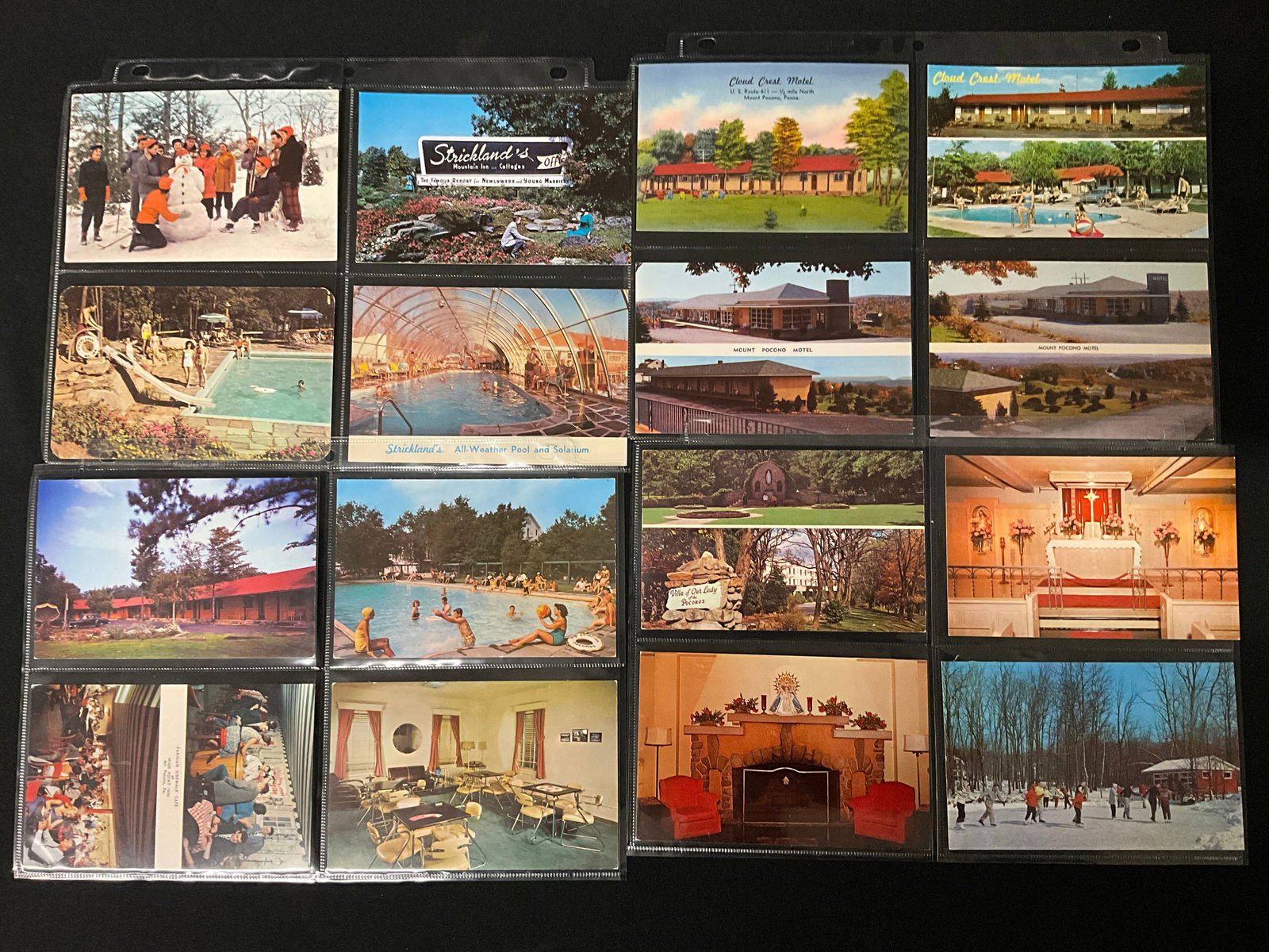 Vintage Postcards Pocono Mountains Pennsylvania Resorts and Motels Paper Ephemera - 2
