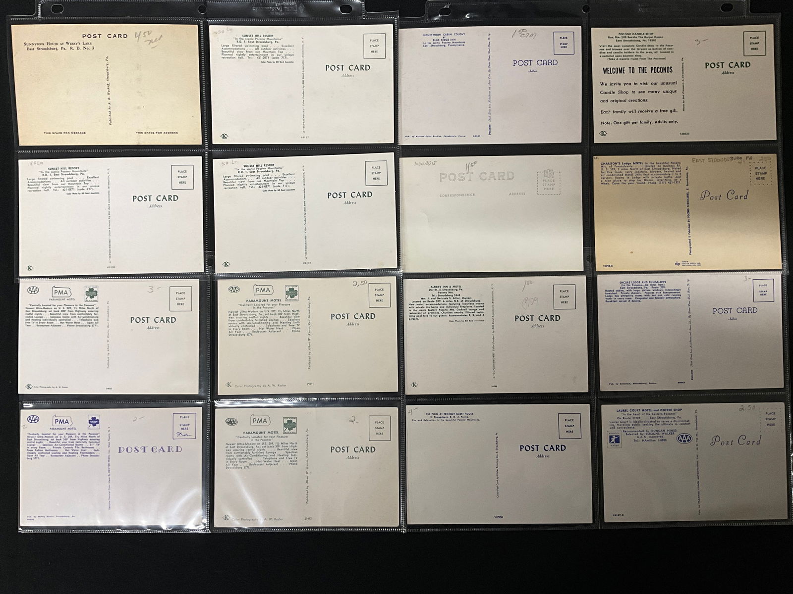 Vintage Pocono Mountains Pennsylvania Photo Postcards Ephemera Collection - 4