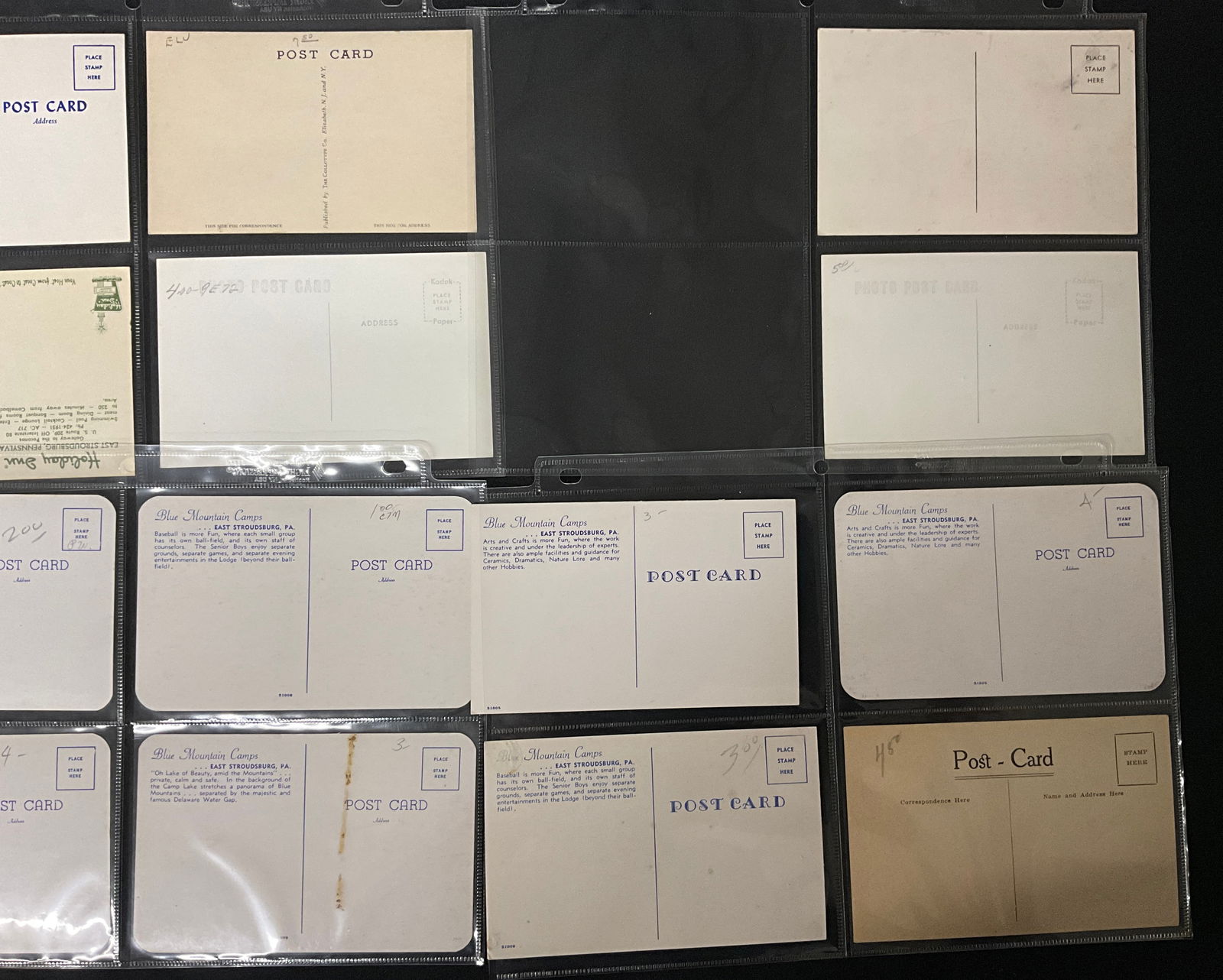 Vintage Postcards Collection. Poconos Resorts and Camps, East Stroudsburg, PA. Ephemera. - 5