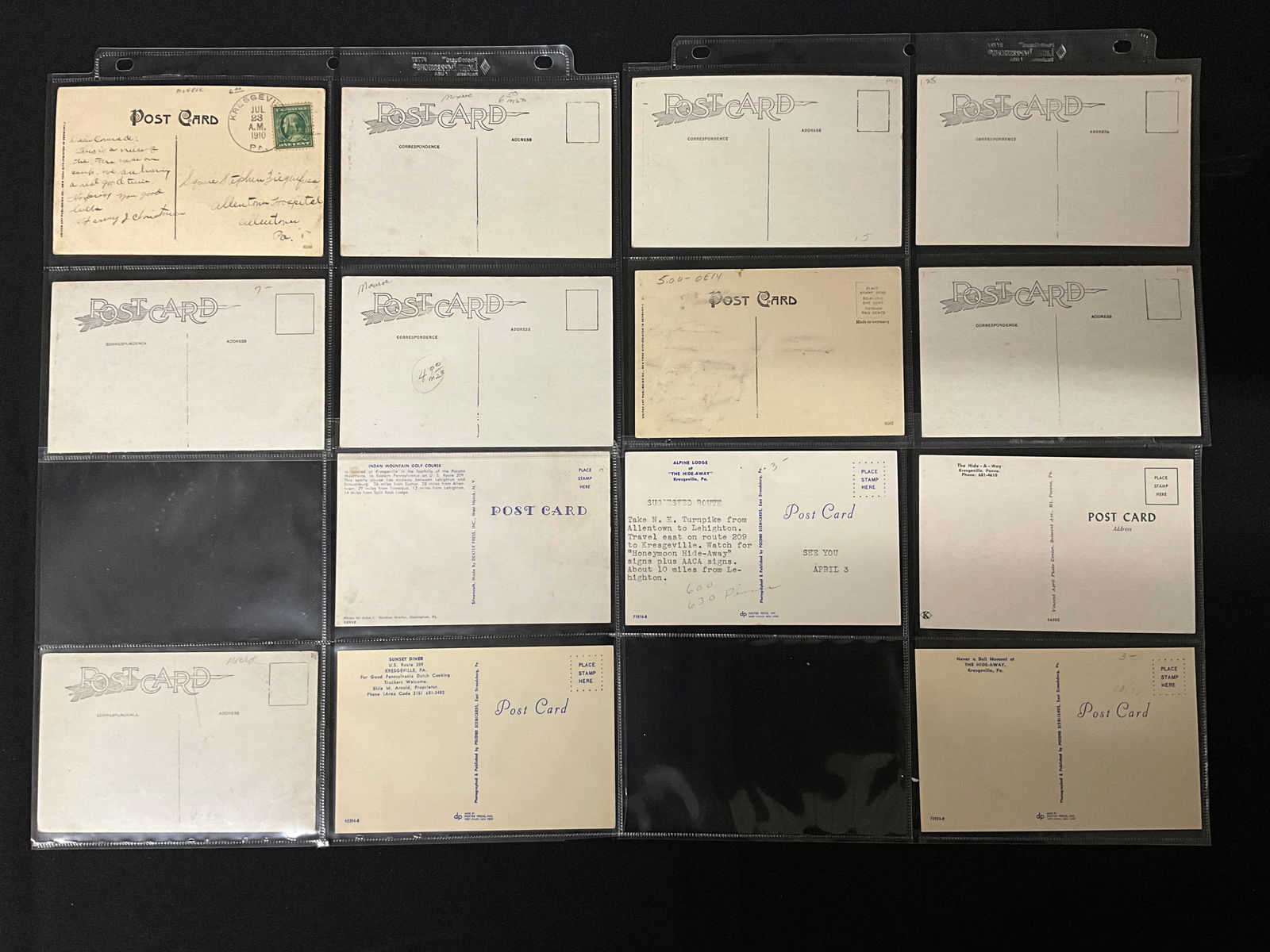 Vintage Postcards and Paper Ephemera Collection of Kresgeville, Pennsylvania Scenes. - 2