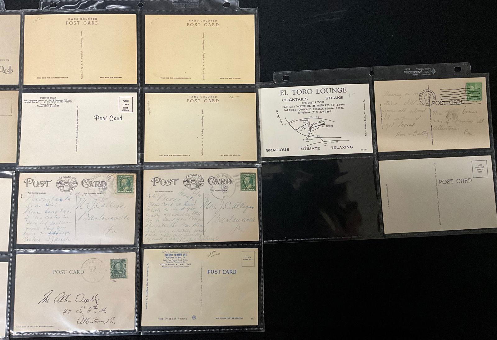 Vintage Postcards and Paper Ephemera Collection Pocono Mountains Pennsylvania Resorts - 5