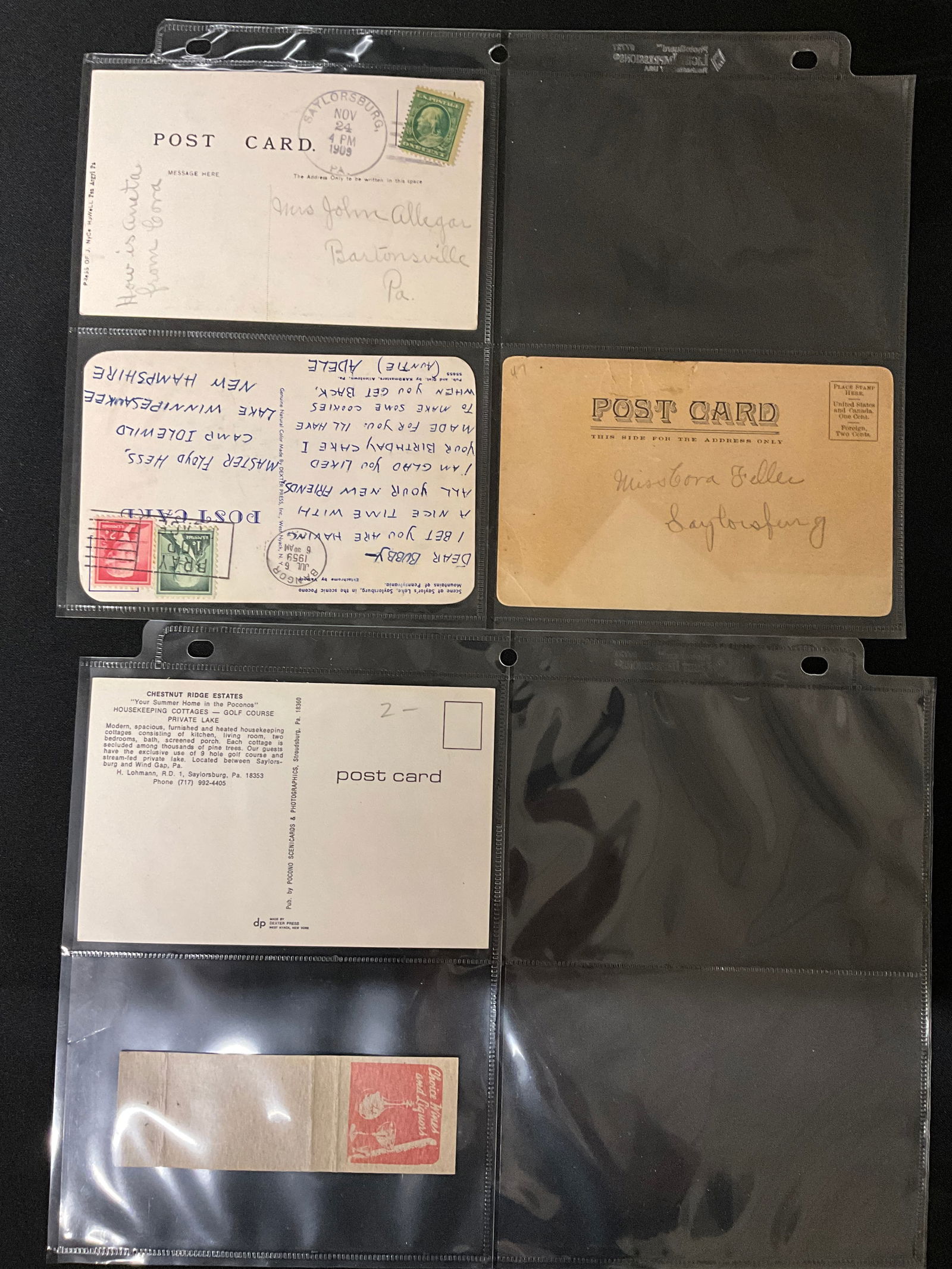 Vintage Postcards and Paper Ephemera Collection of Poconos, Pennsylvania Resorts - 5