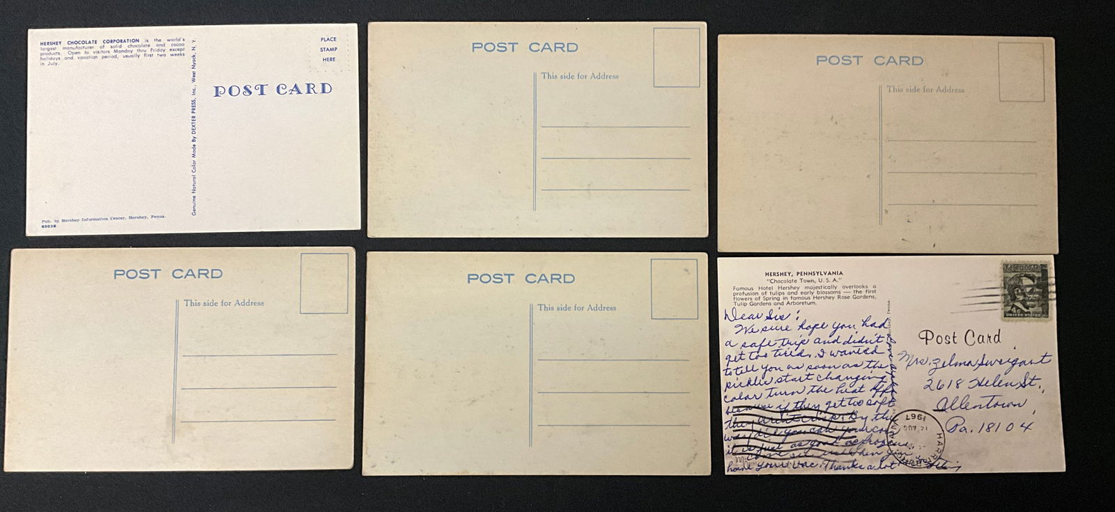 Collection of Vintage Hershey, PA Postcards and Souvenir View Booklet, Circa 1968 - 3